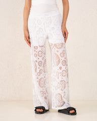 Woman Lace Wide-Leg Beach Pants