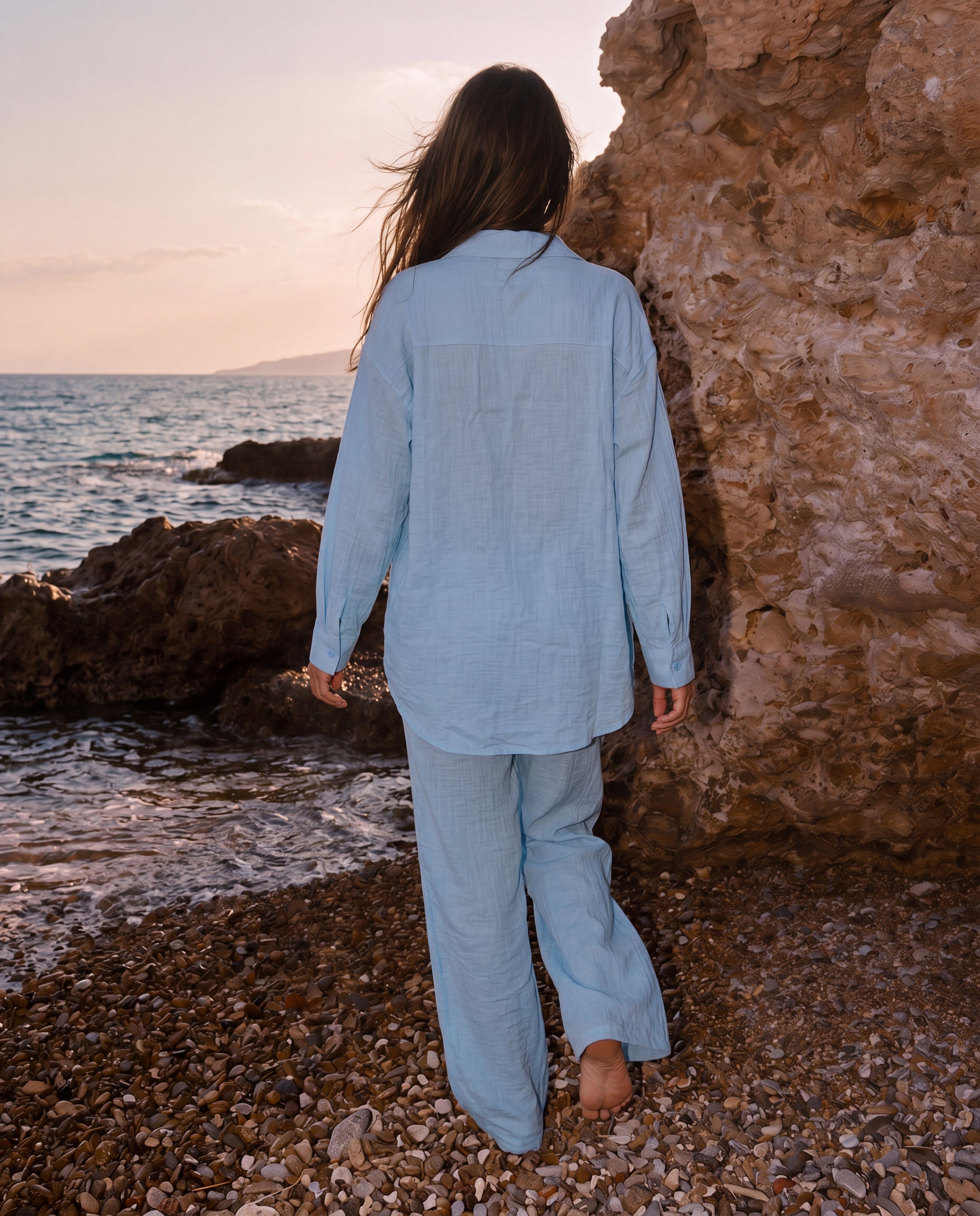 Women Wide-Leg Linen Pants