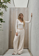 Women striped Lenin pants
