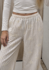 Women striped Lenin pants