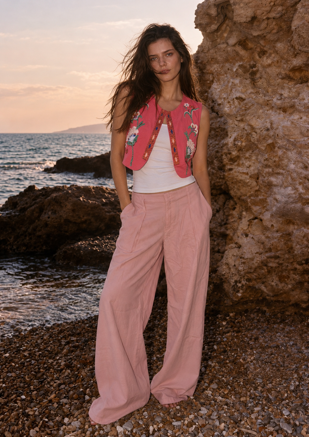 Women embellished vest