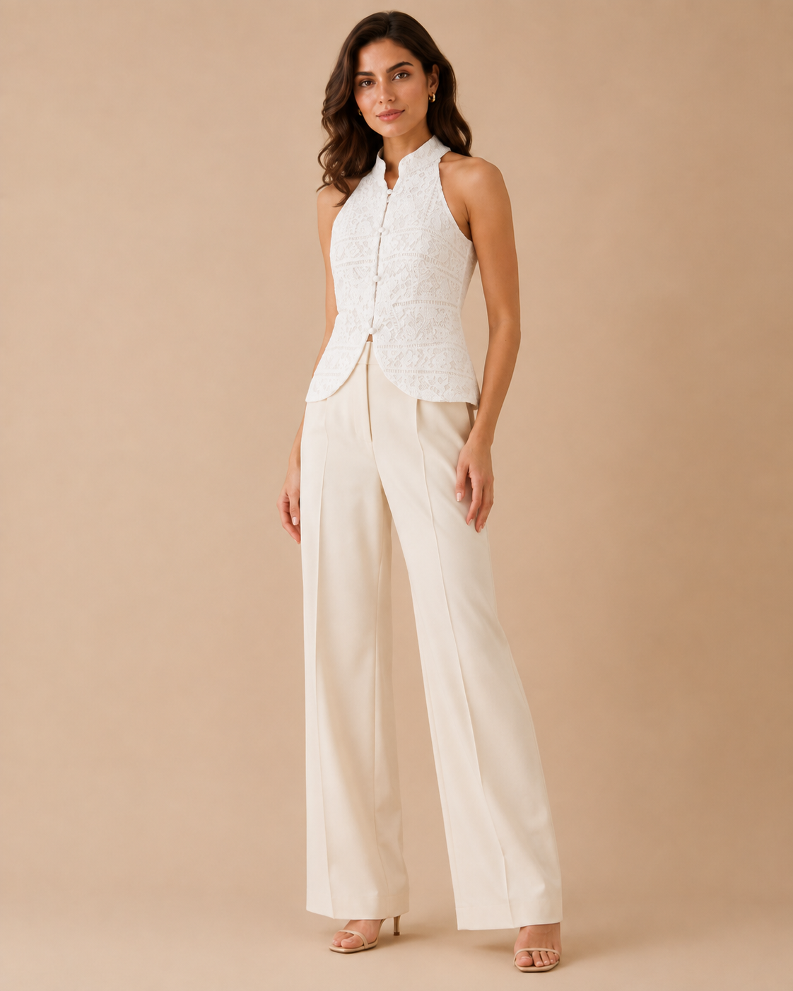 Women lace Chinese vest