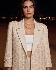 Women linear embellished