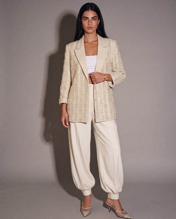 Women linear embellished