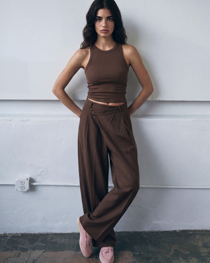 Women Sculpted Ribbed Tank Top