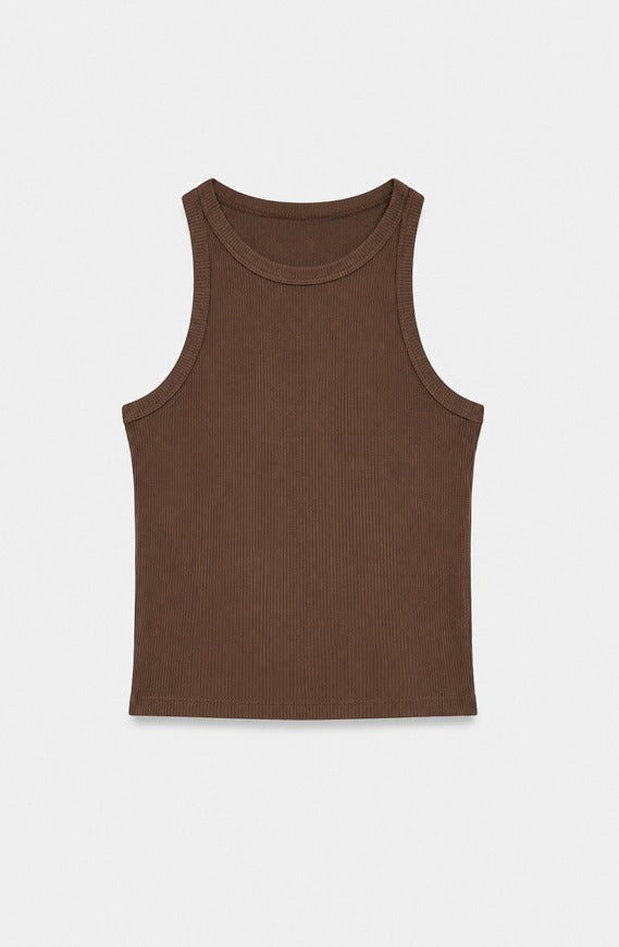 Women Sculpted Ribbed Tank Top