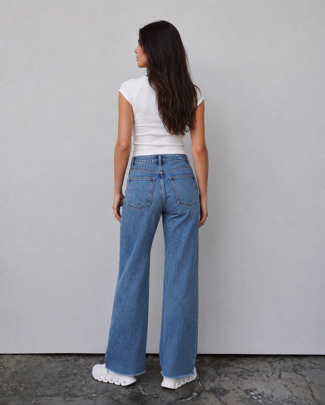 Women ribbed squared top