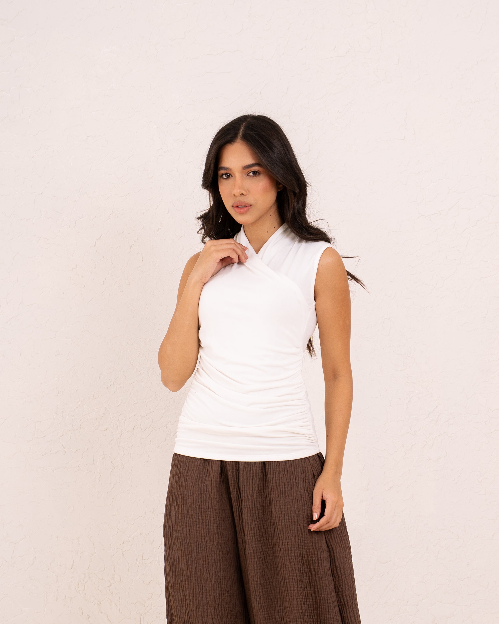 Women cross drapped top