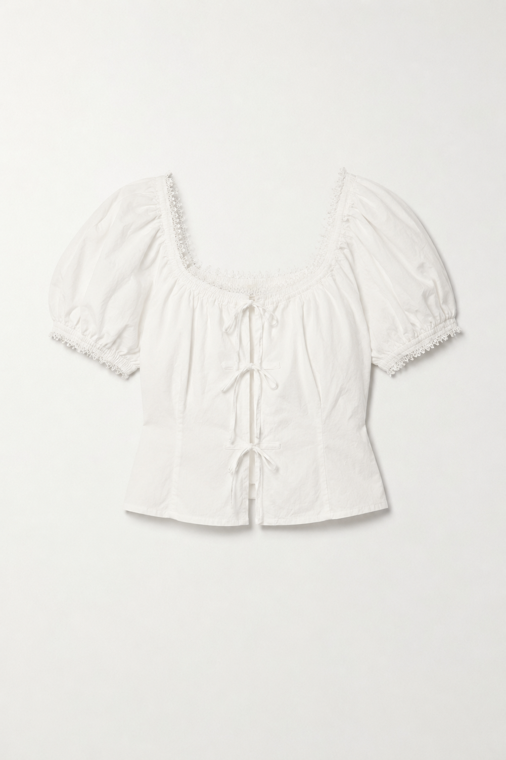 Women tie up gypsy blouse