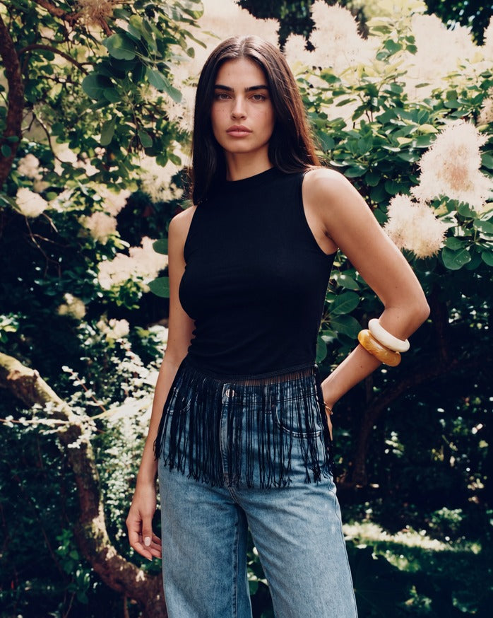 Women Fringed Top
