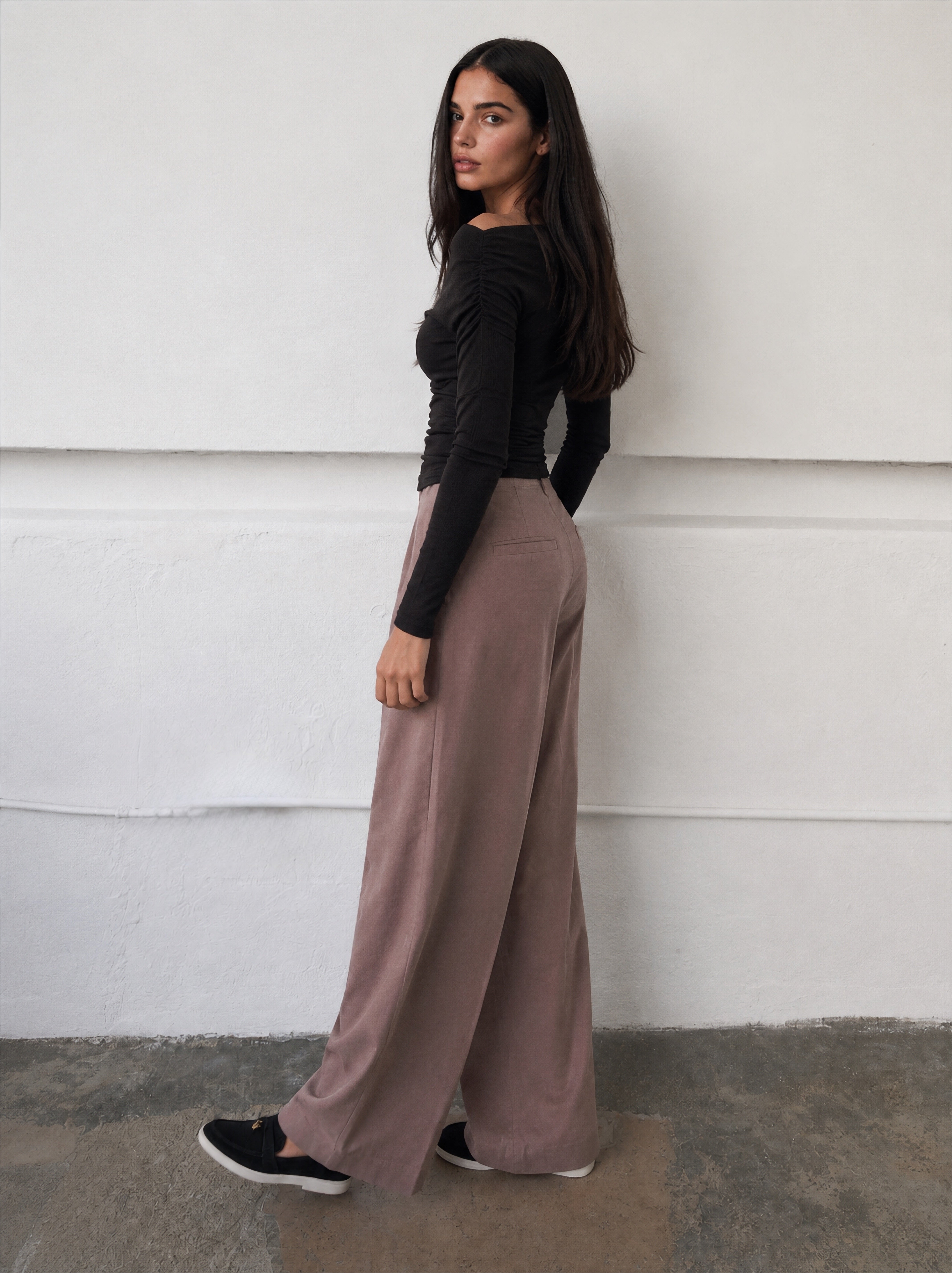 Women's Ruched Off-The-Shoulder Top