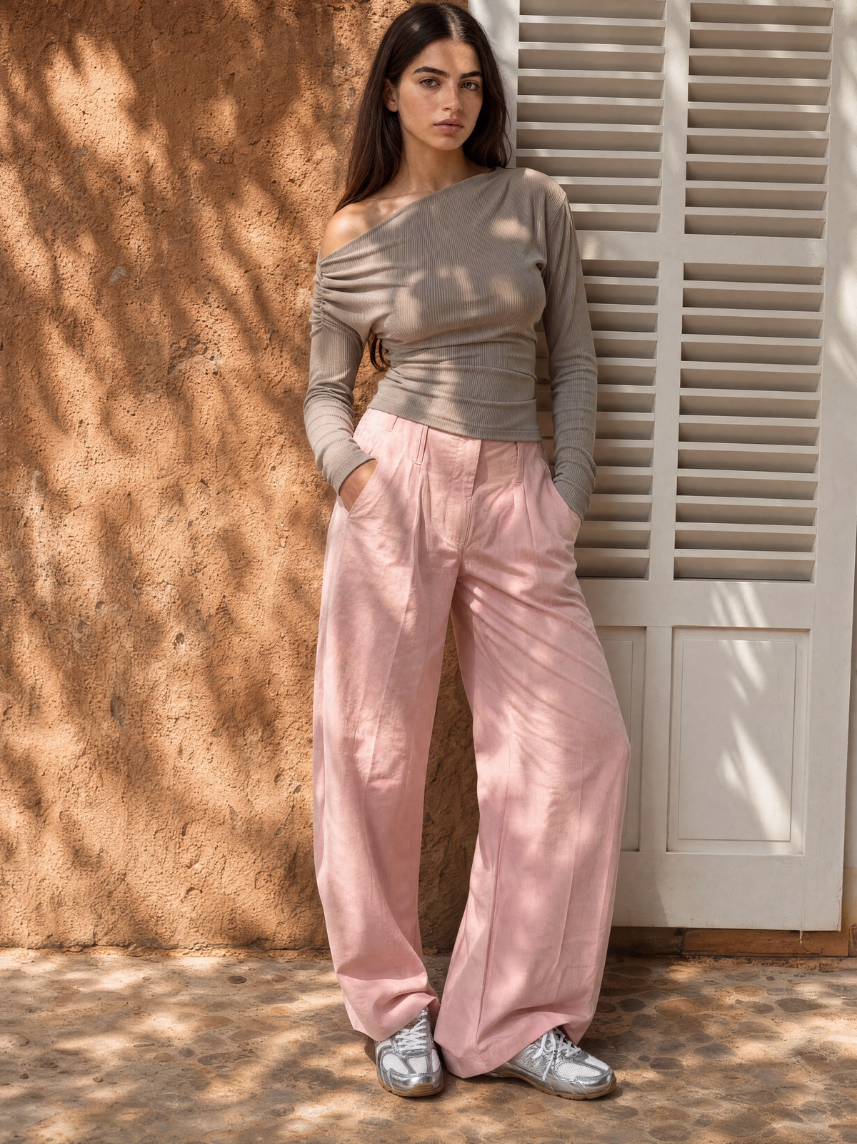 Women's Ruched Off-The-Shoulder Top