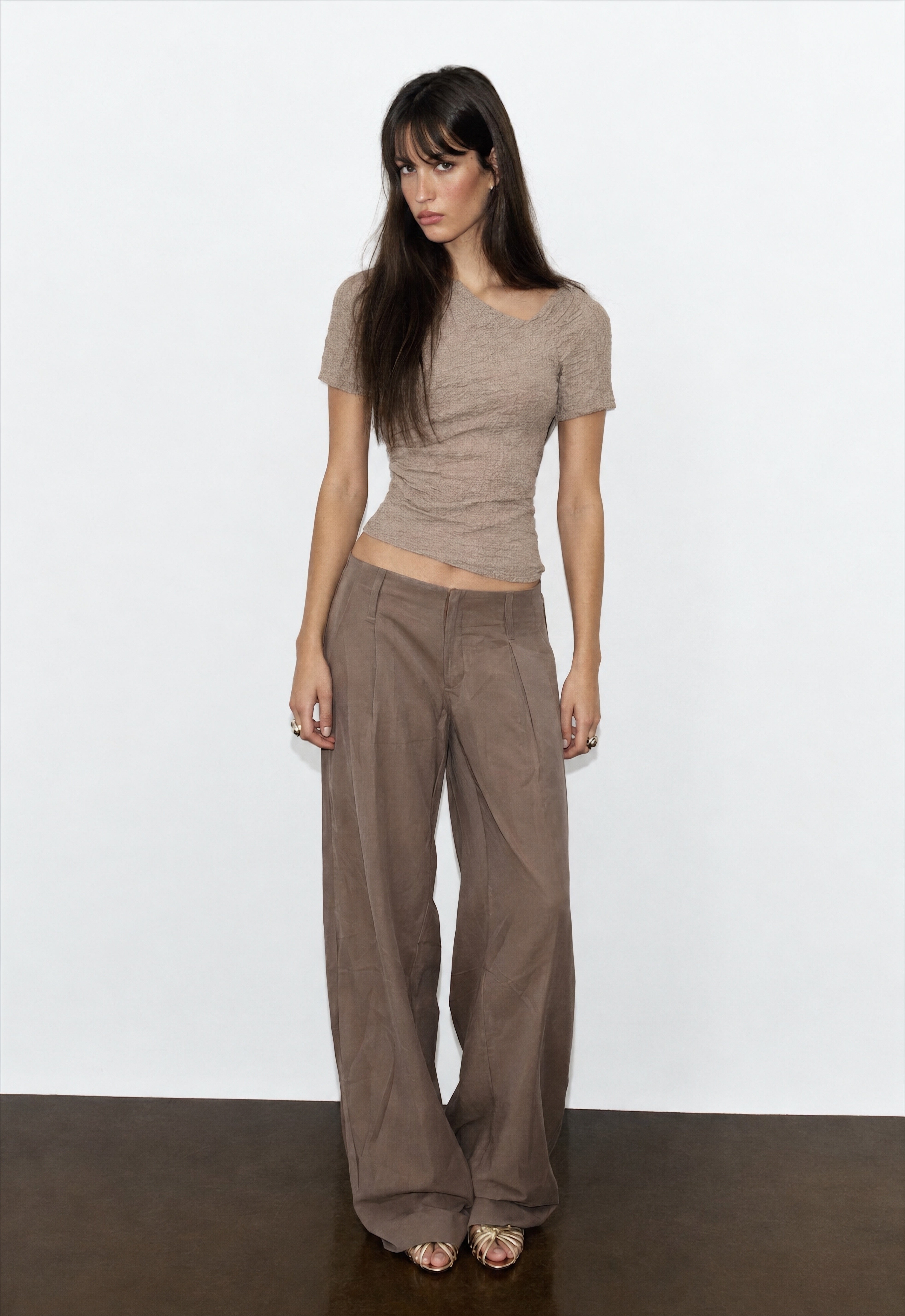 Women textured dropped