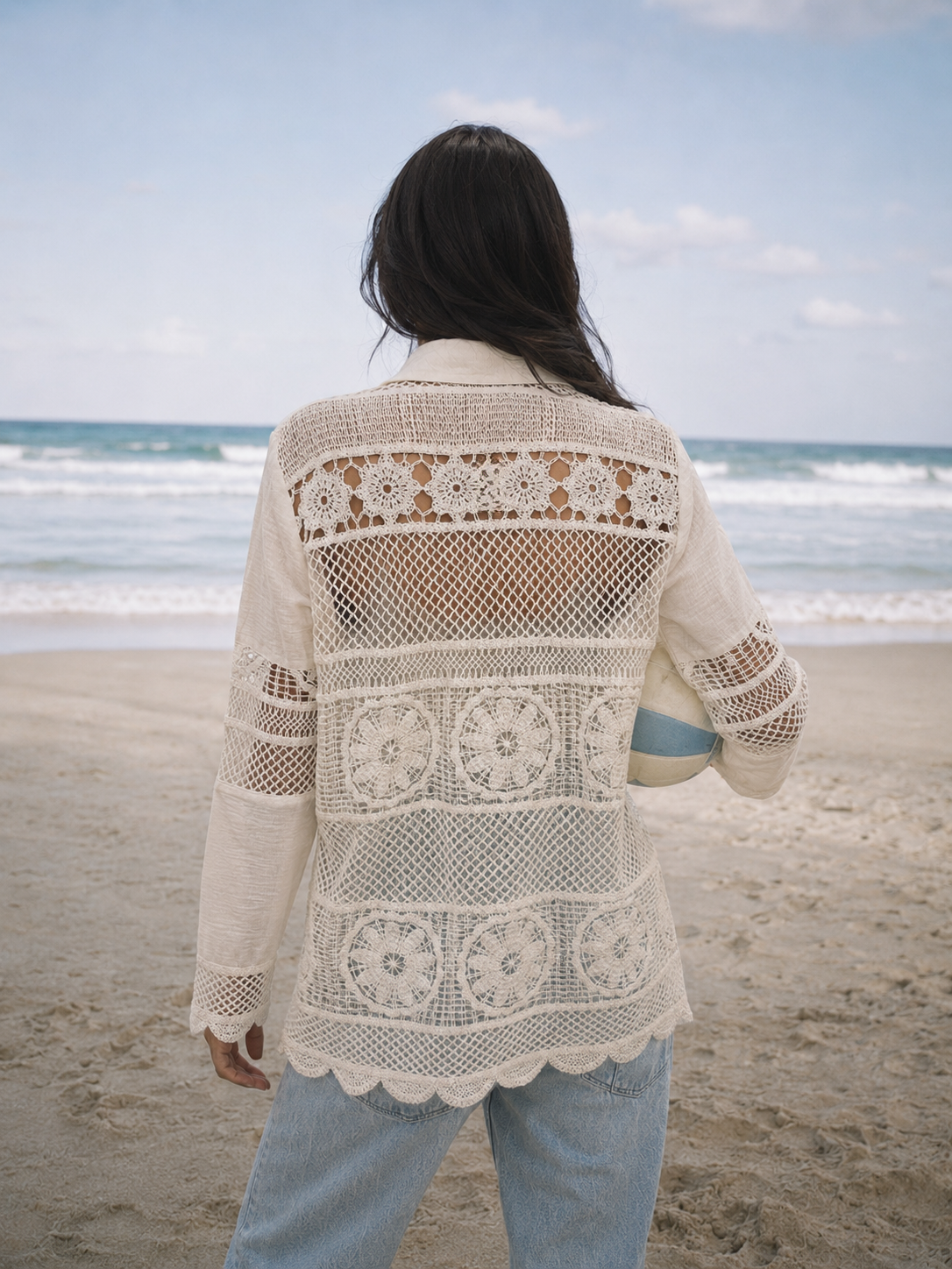 Women's Textured Beach Shirt