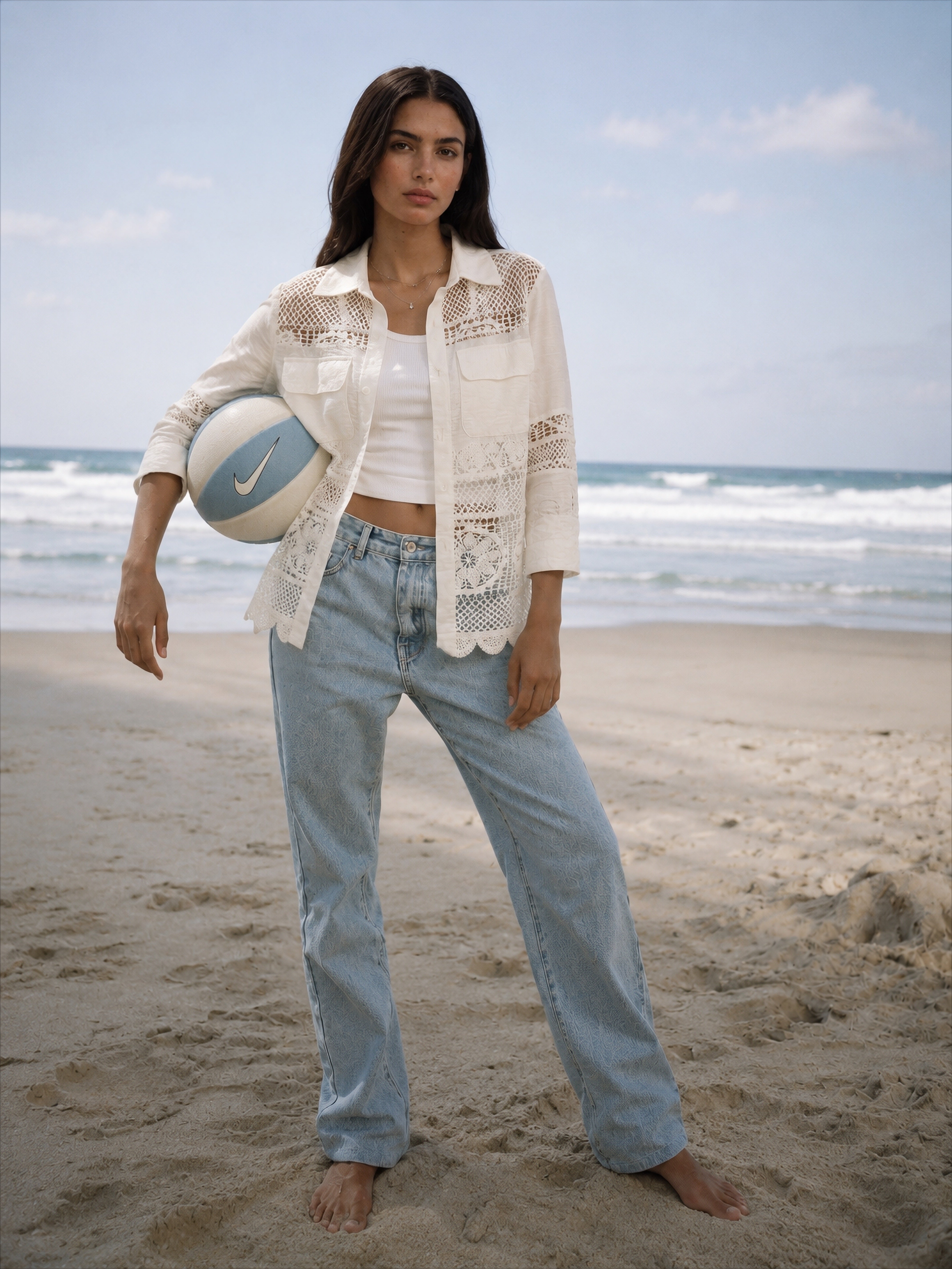 Women's Textured Beach Shirt