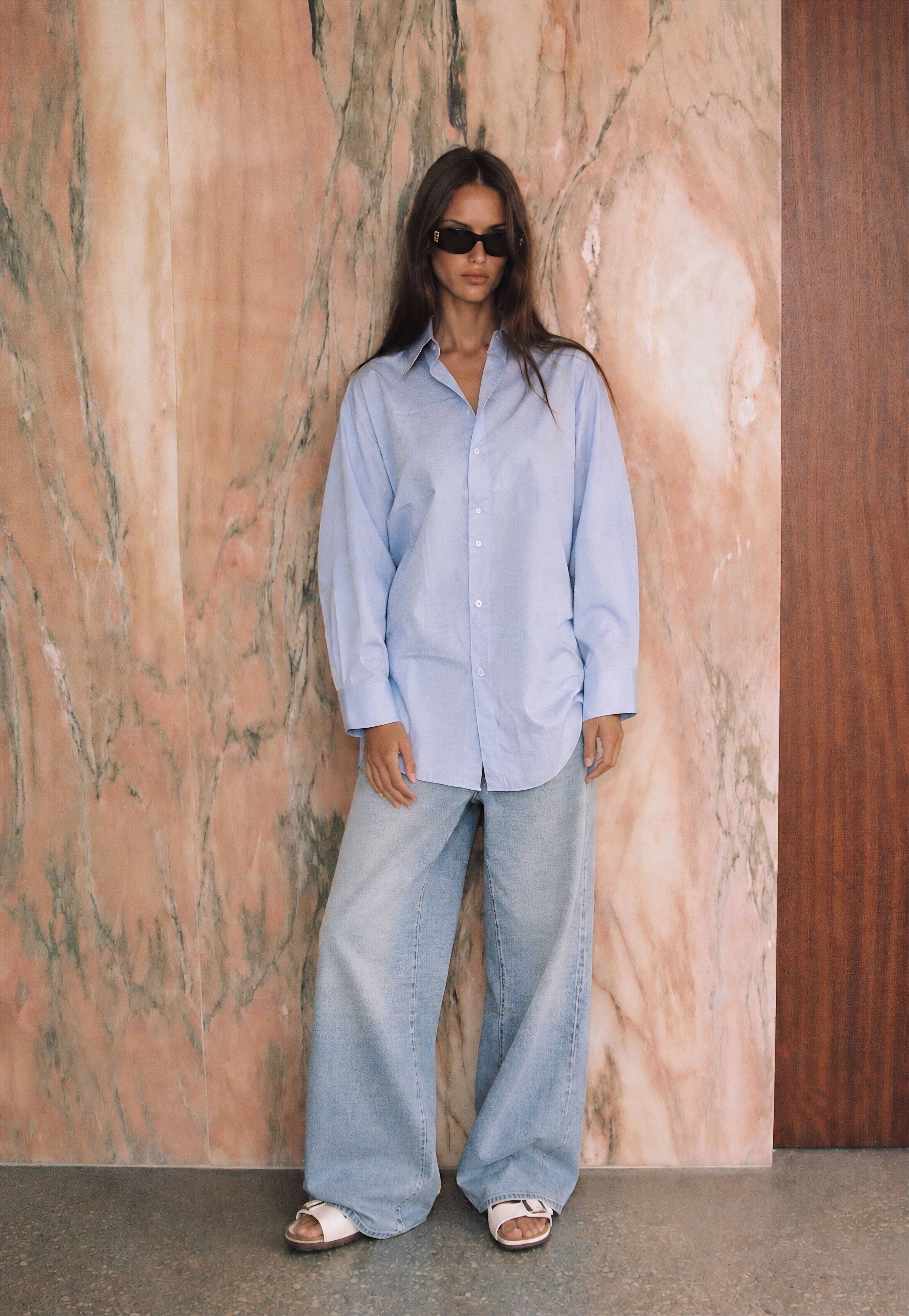 Women cotton oversize shirt