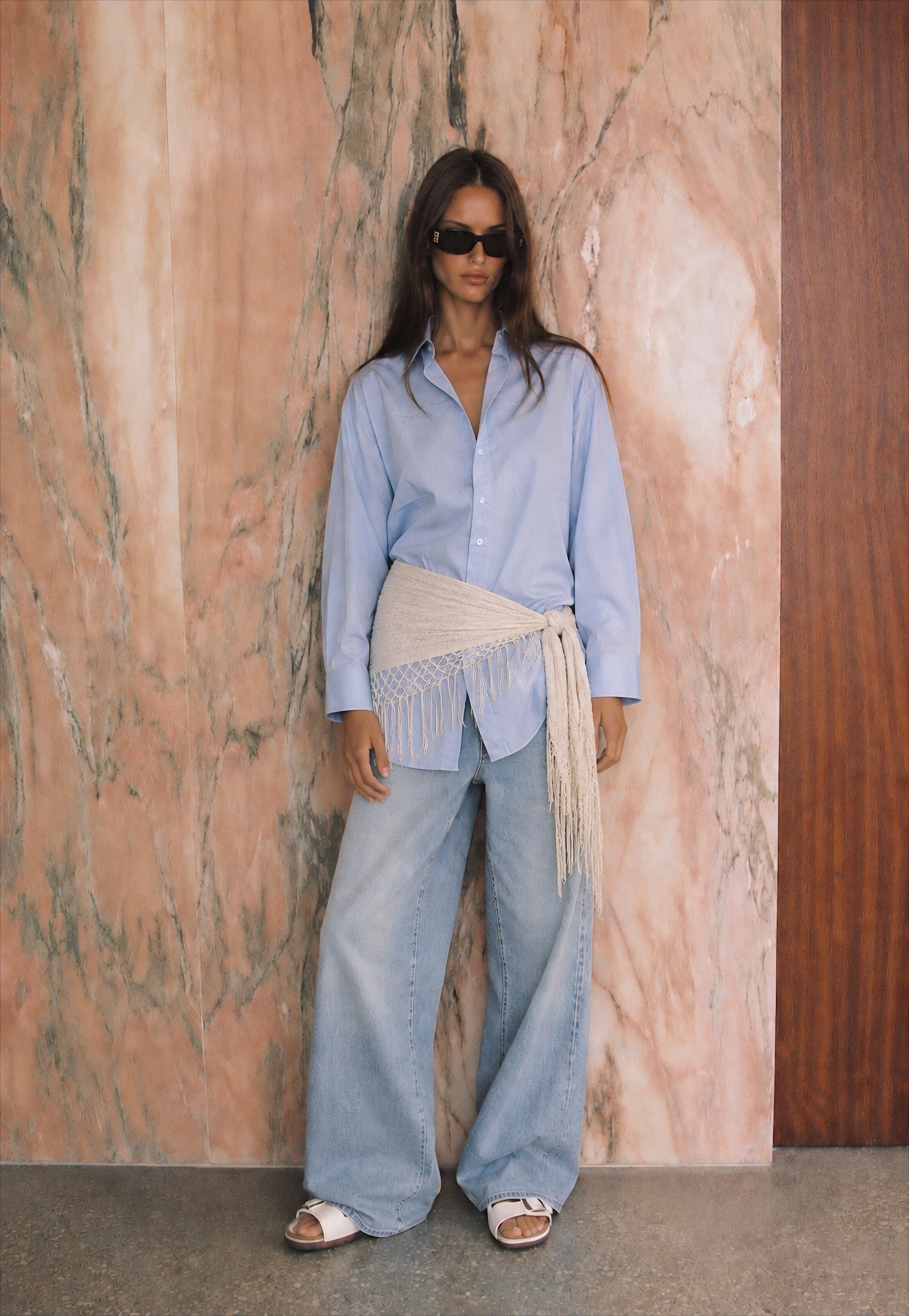 Women cotton oversize shirt