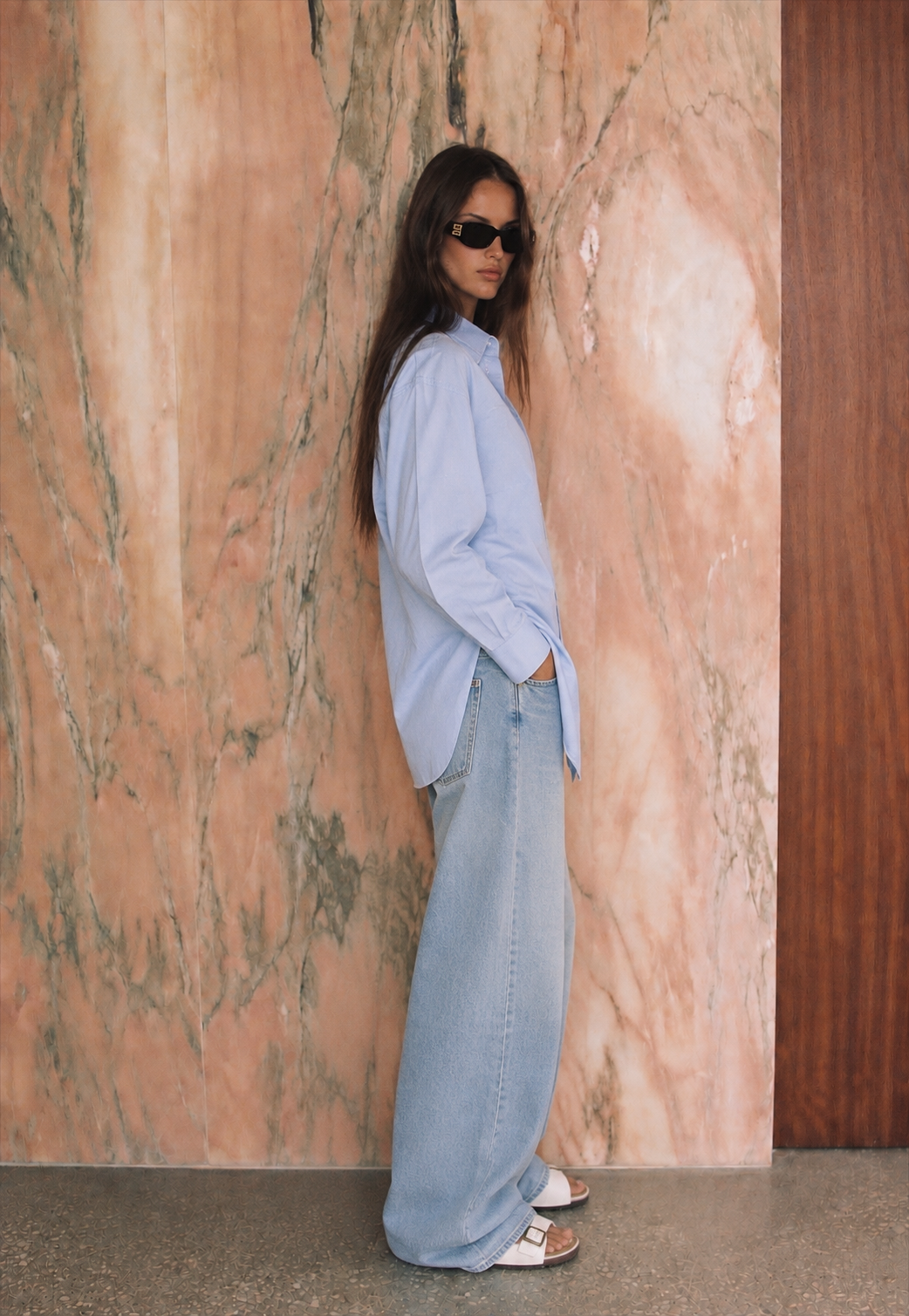 Women cotton oversize shirt