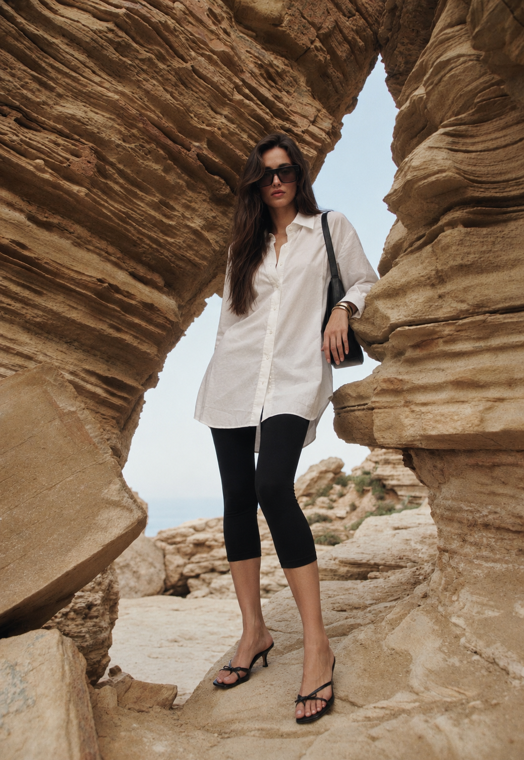 Women cotton oversize shirt