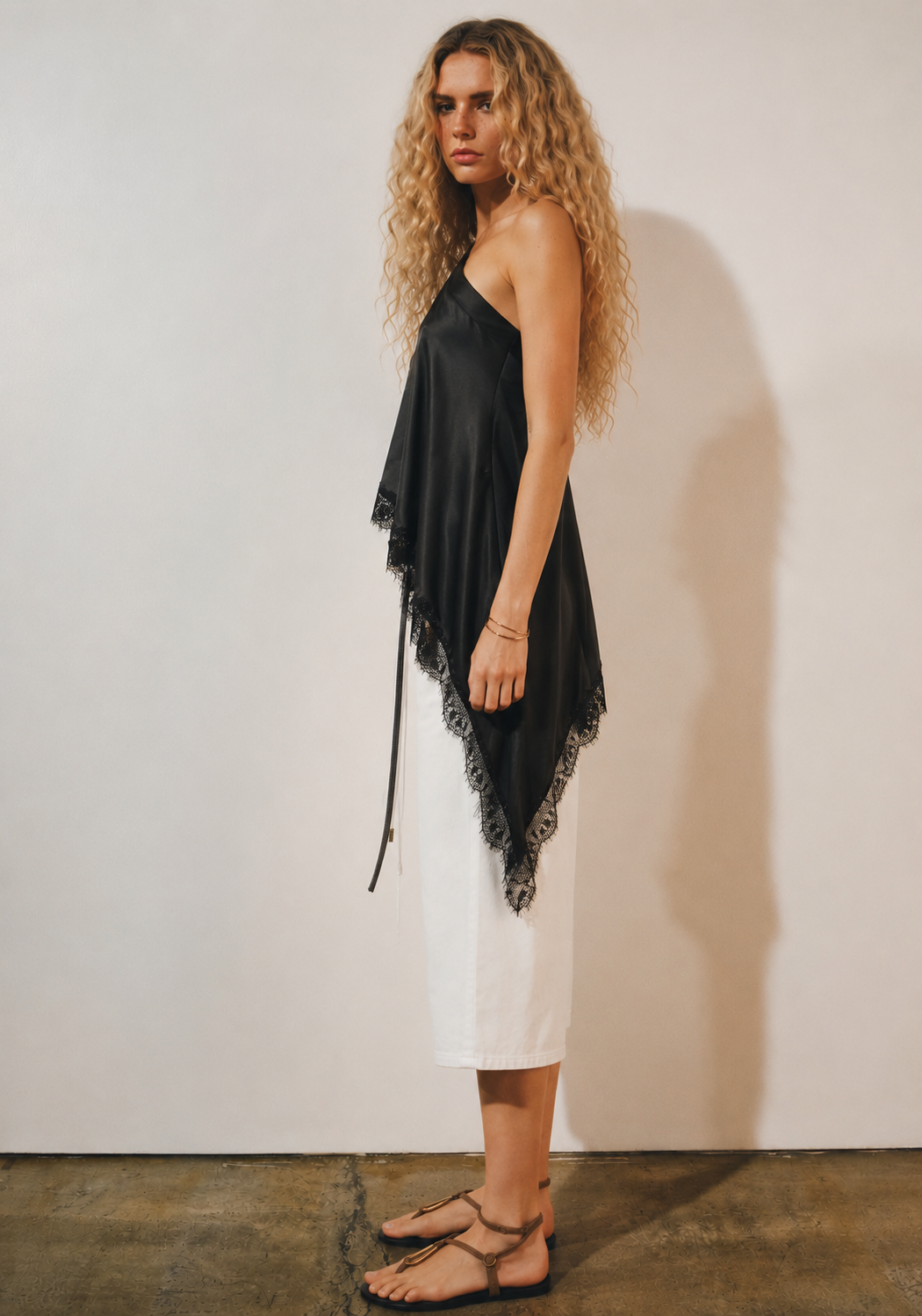 Women silk one shoulder