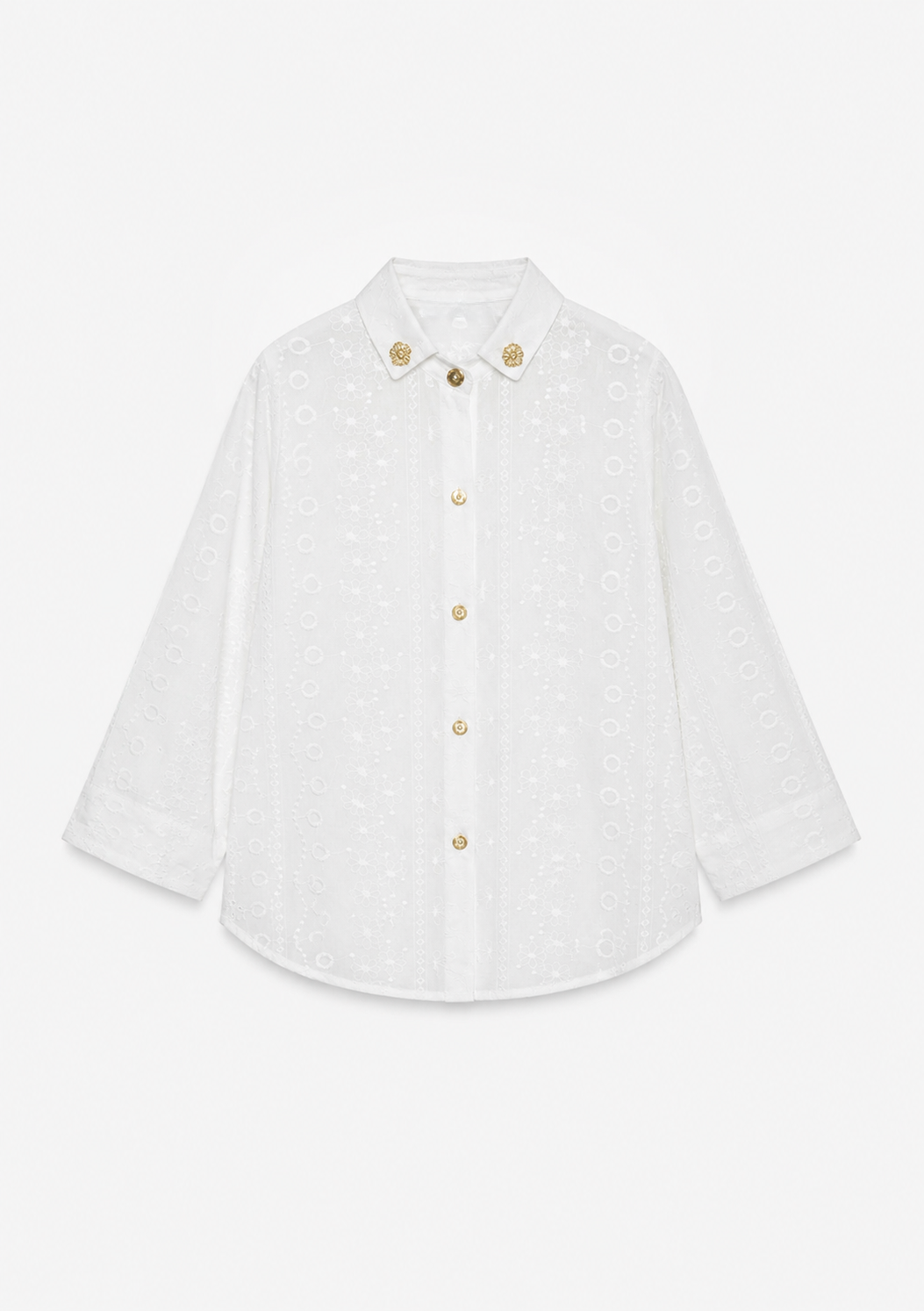 Women's Embroidered Eyelet Shirt