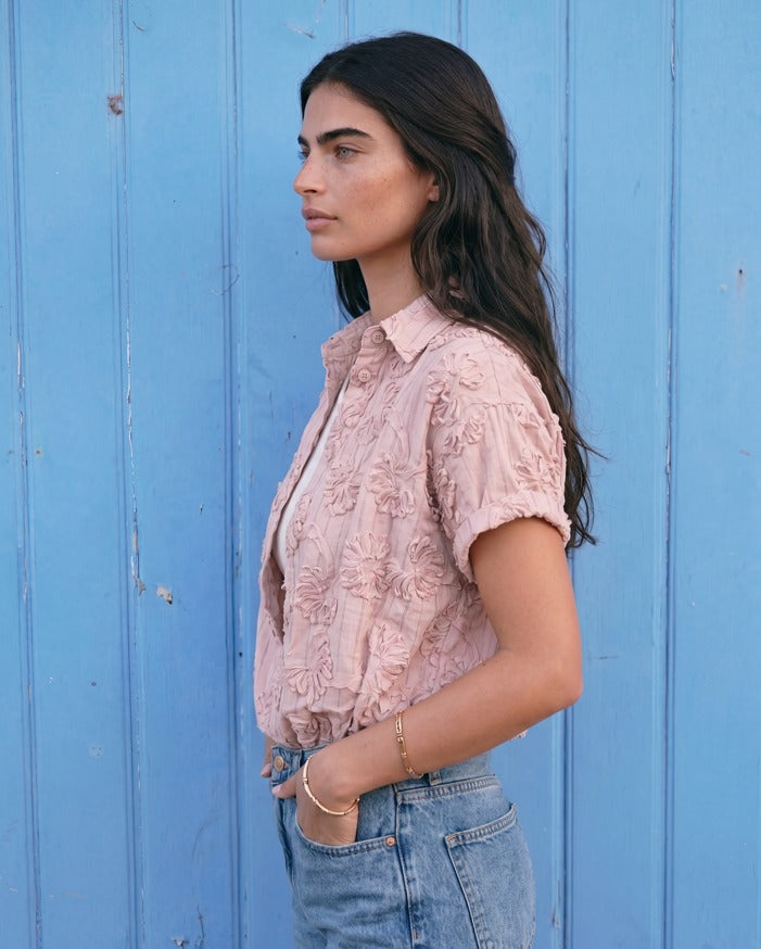 Women puff textured blouse