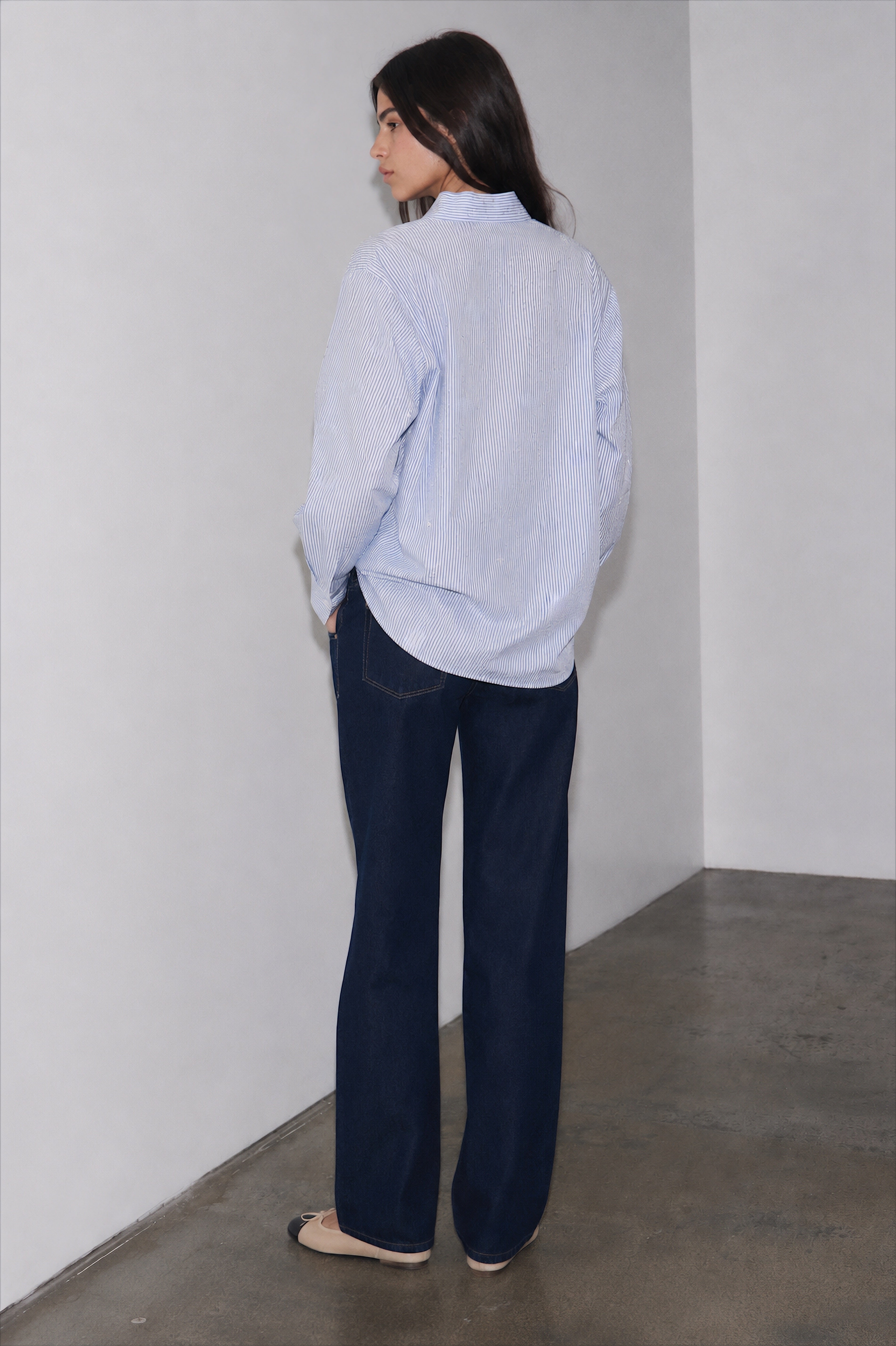 WOMAN Shimmering Button-Down Shirt