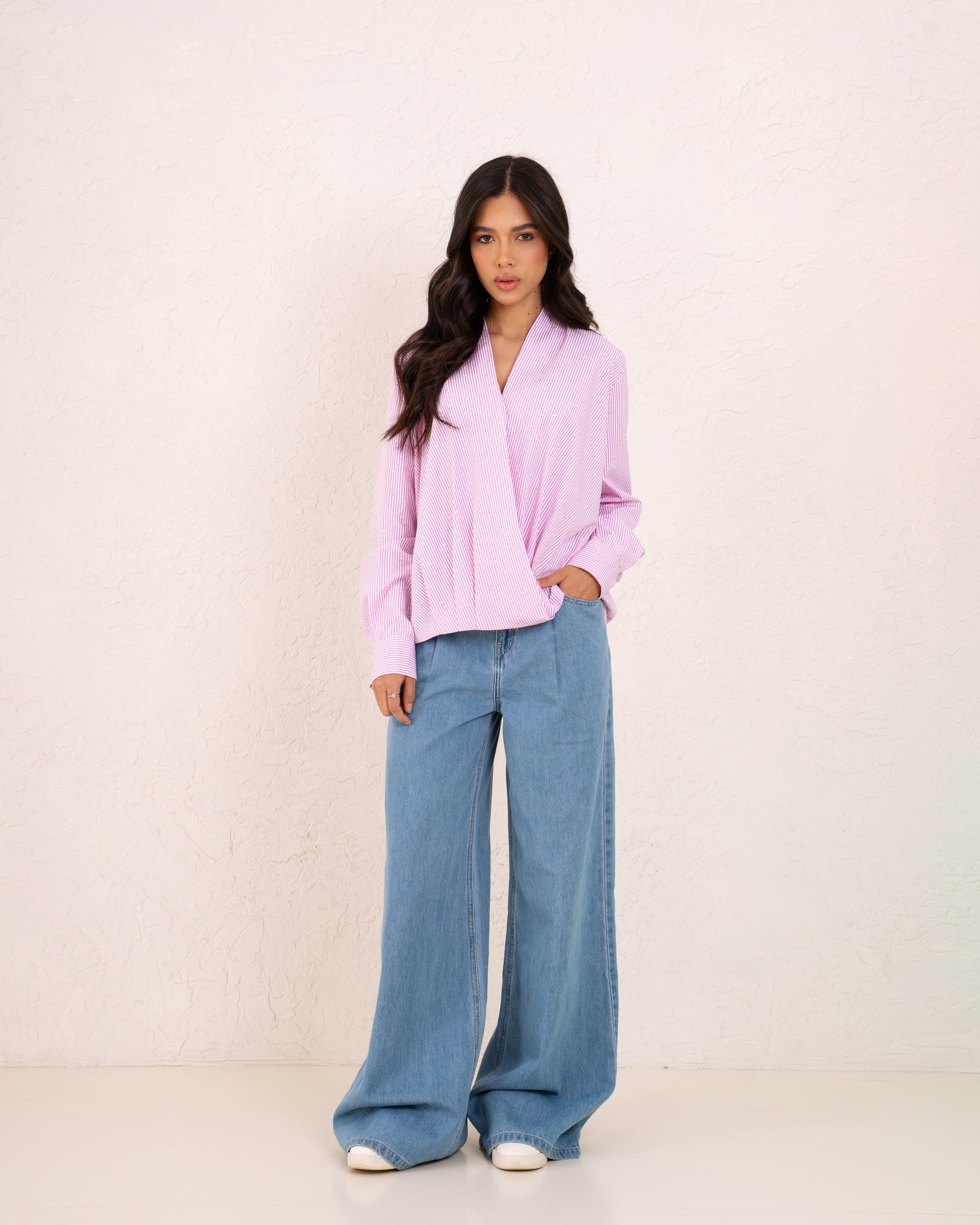 WOMAN Shimmering Button-Down Shirt