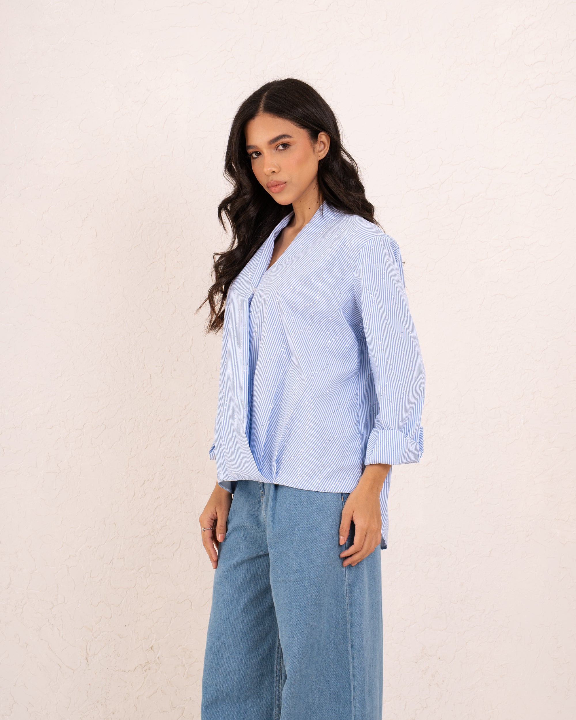 WOMAN Shimmering Button-Down Shirt