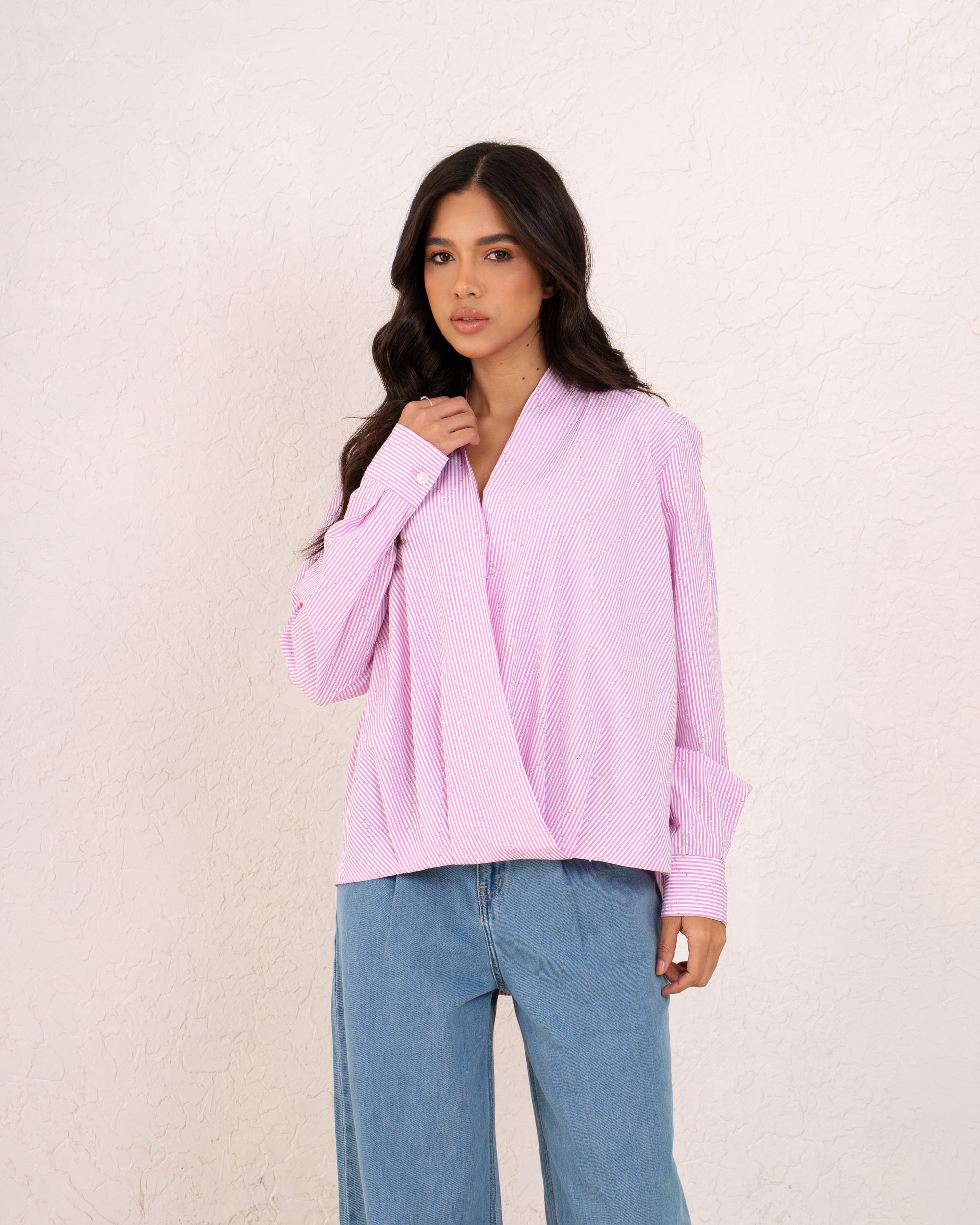 WOMAN Shimmering Button-Down Shirt