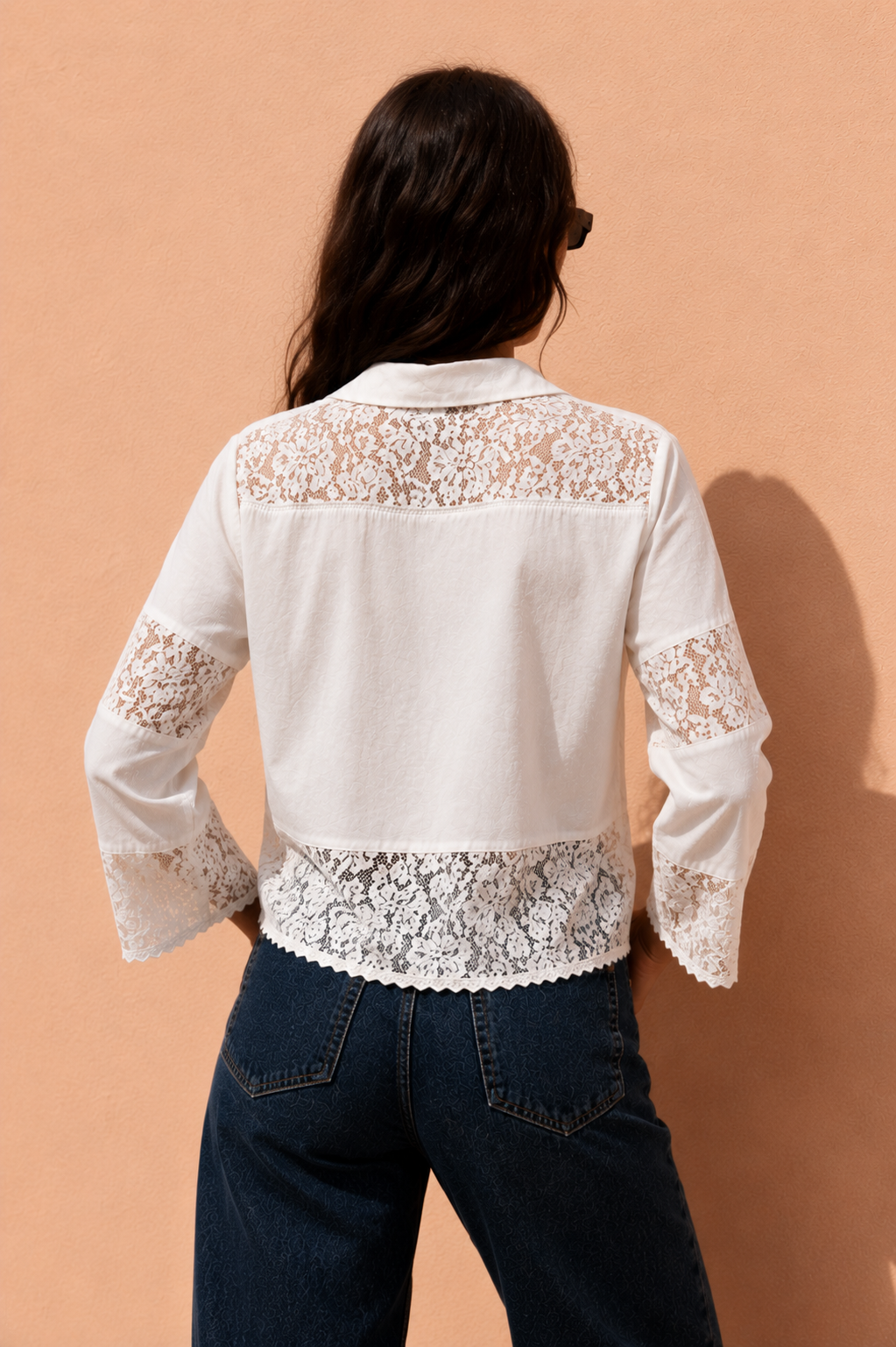 Women lace and fringes shirt