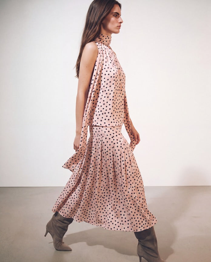 Women polka dot  halter top
