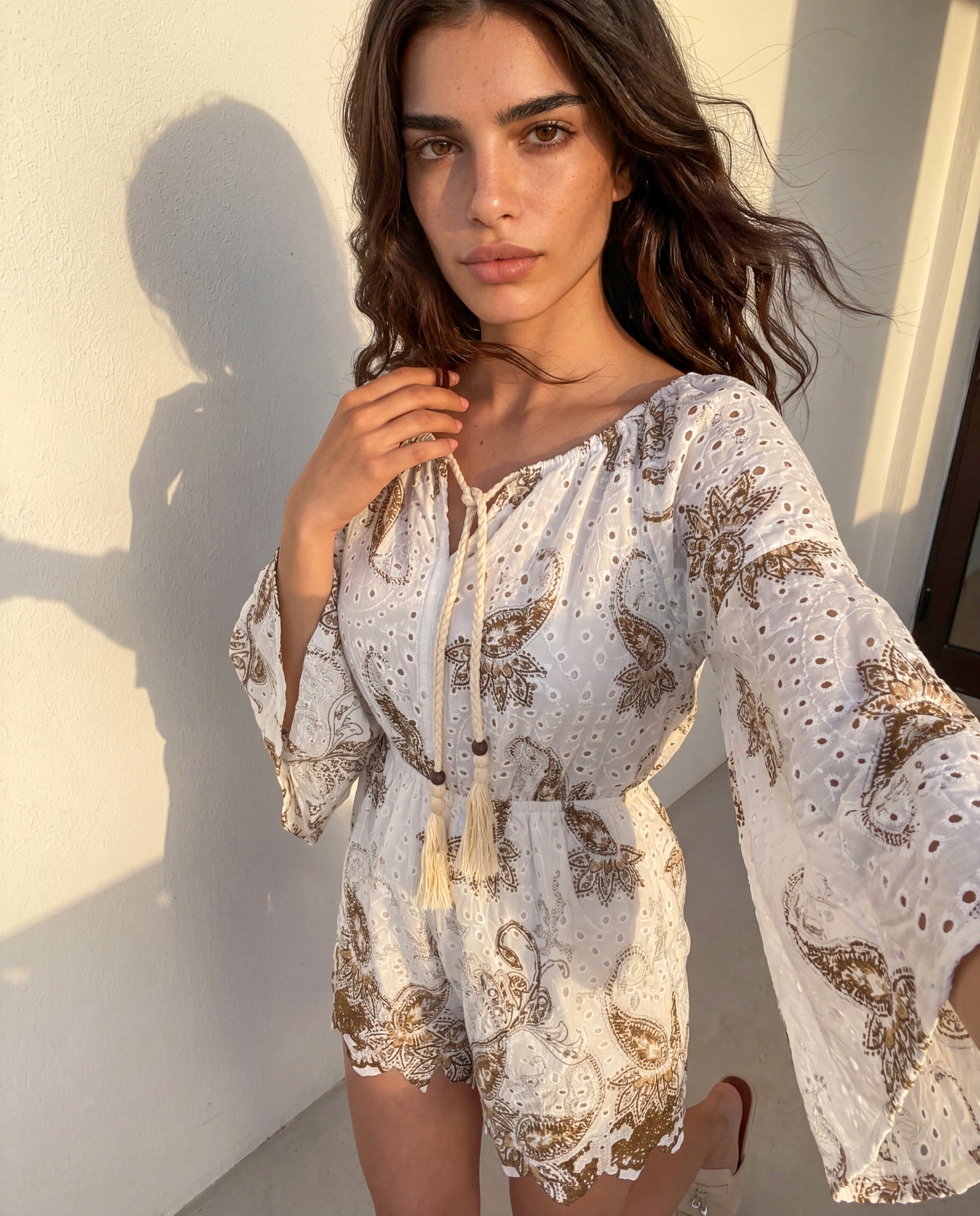 Women's Eyelet Details Beach Dress