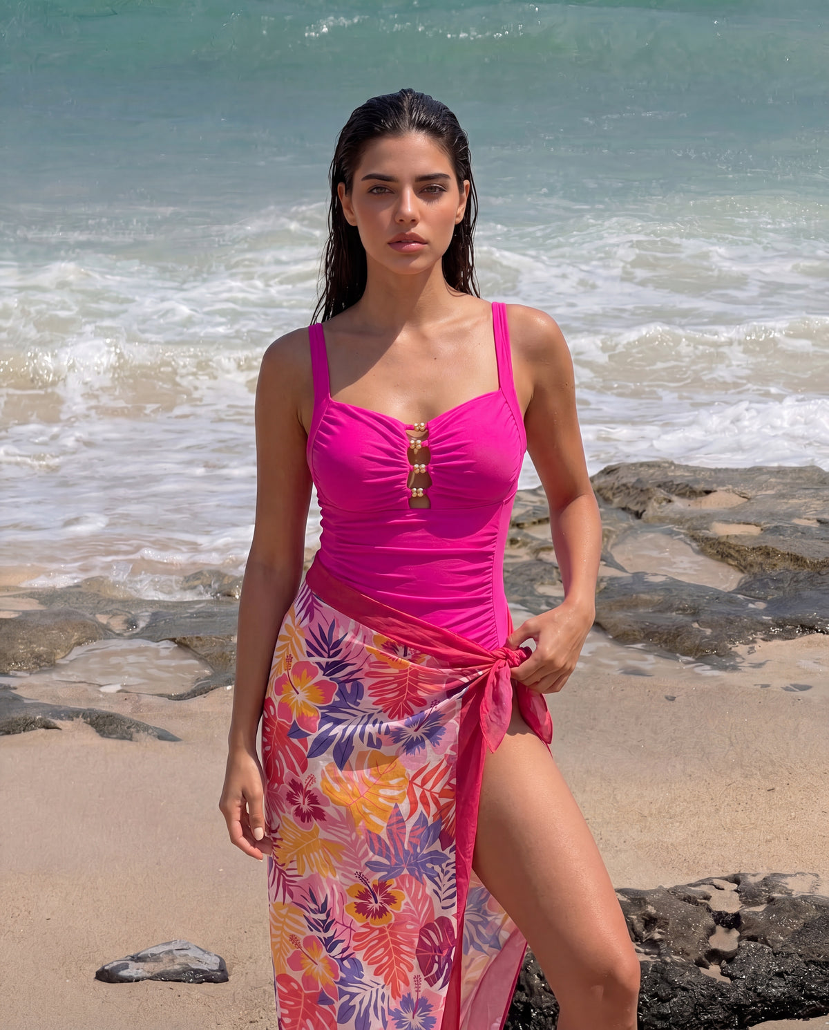 Women one piece swimsuit