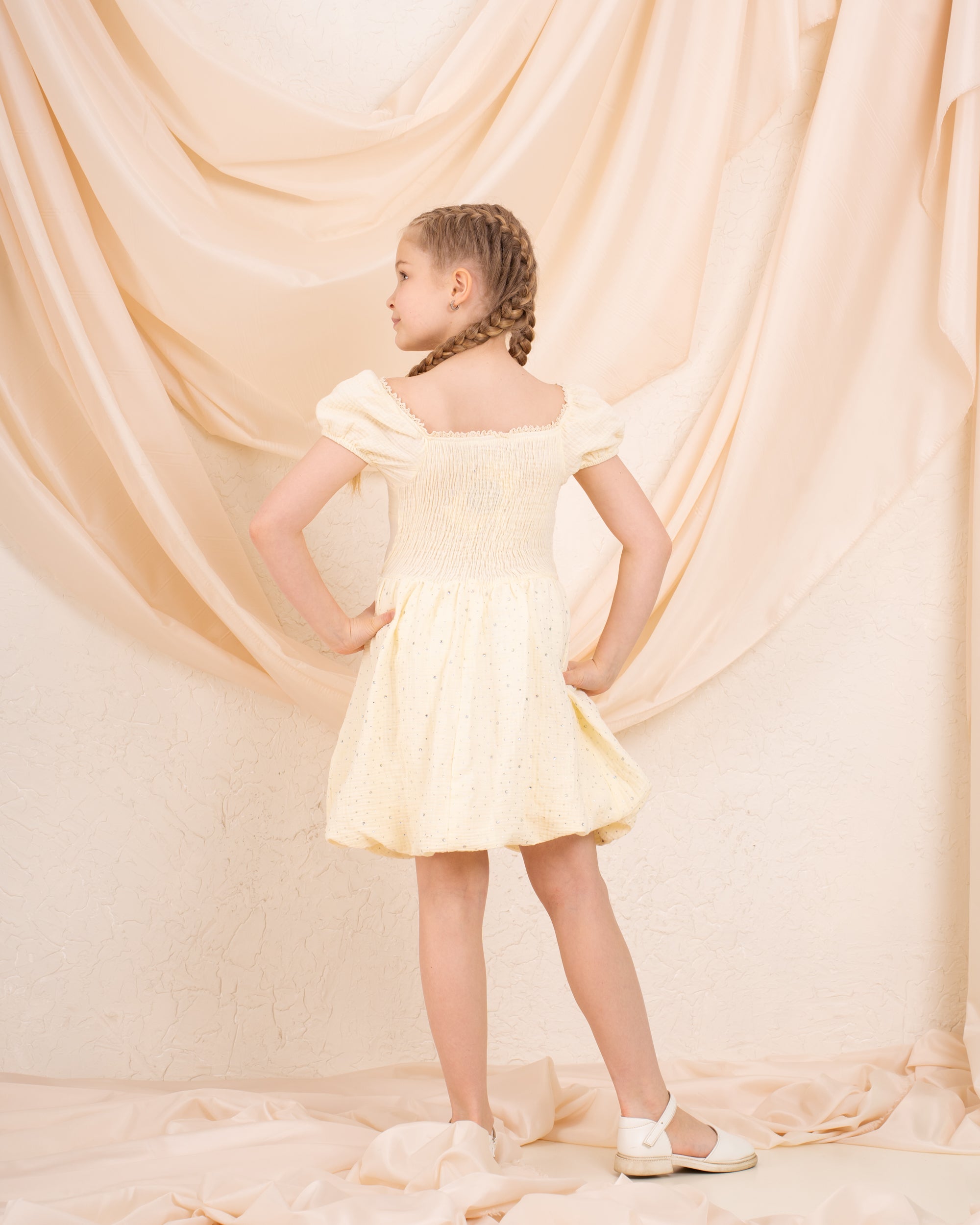 Girl puff ball corset dress