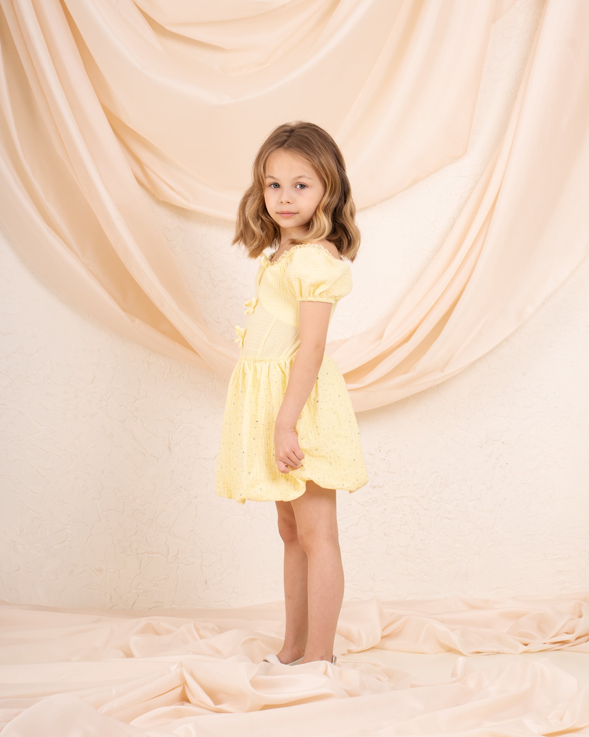 Girl puff ball corset dress