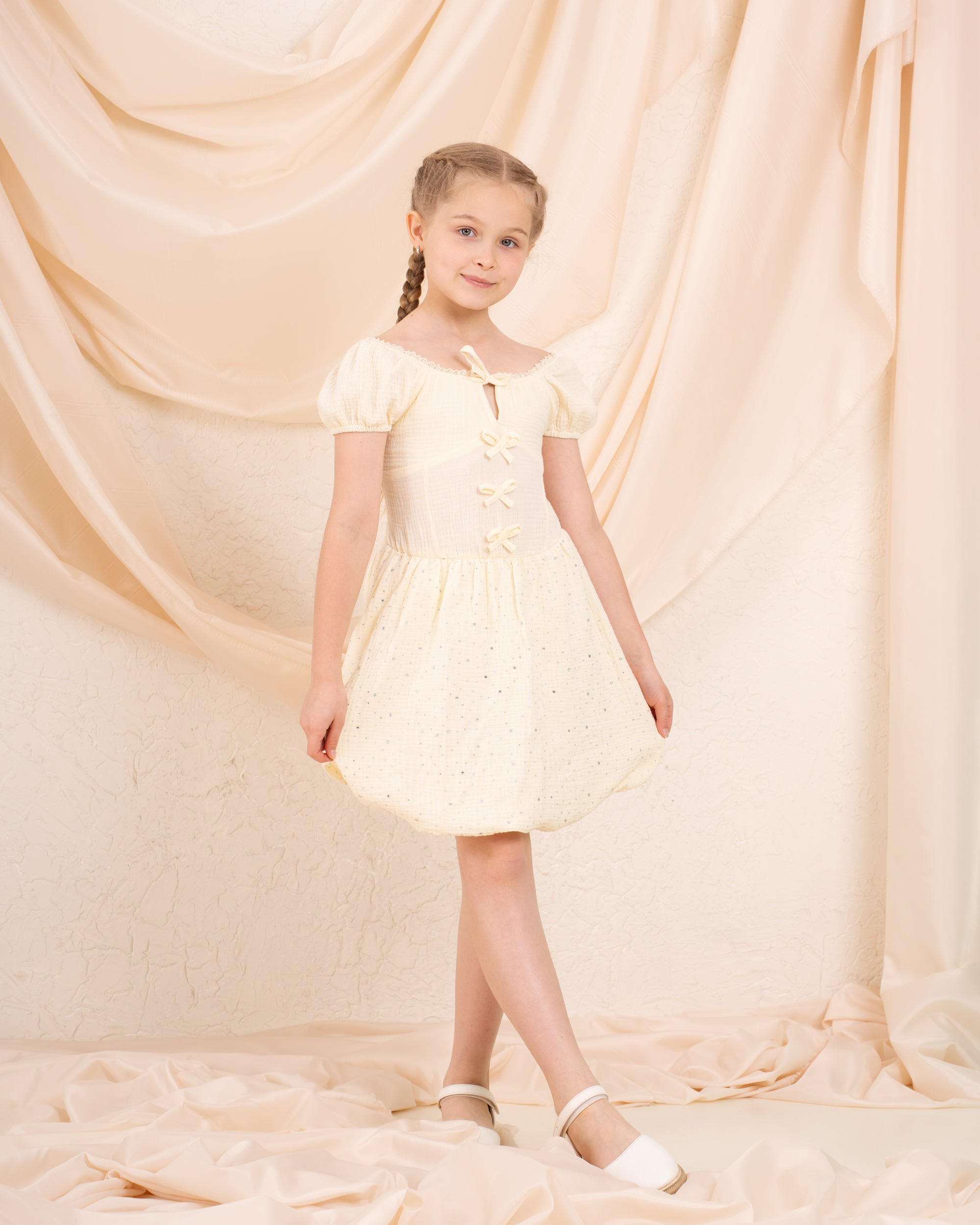 Girl puff ball corset dress