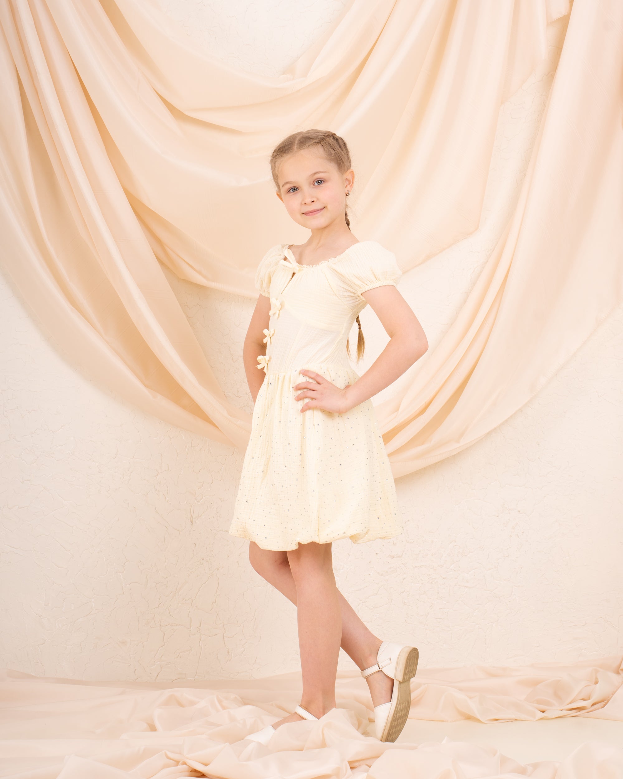 Girl puff ball corset dress