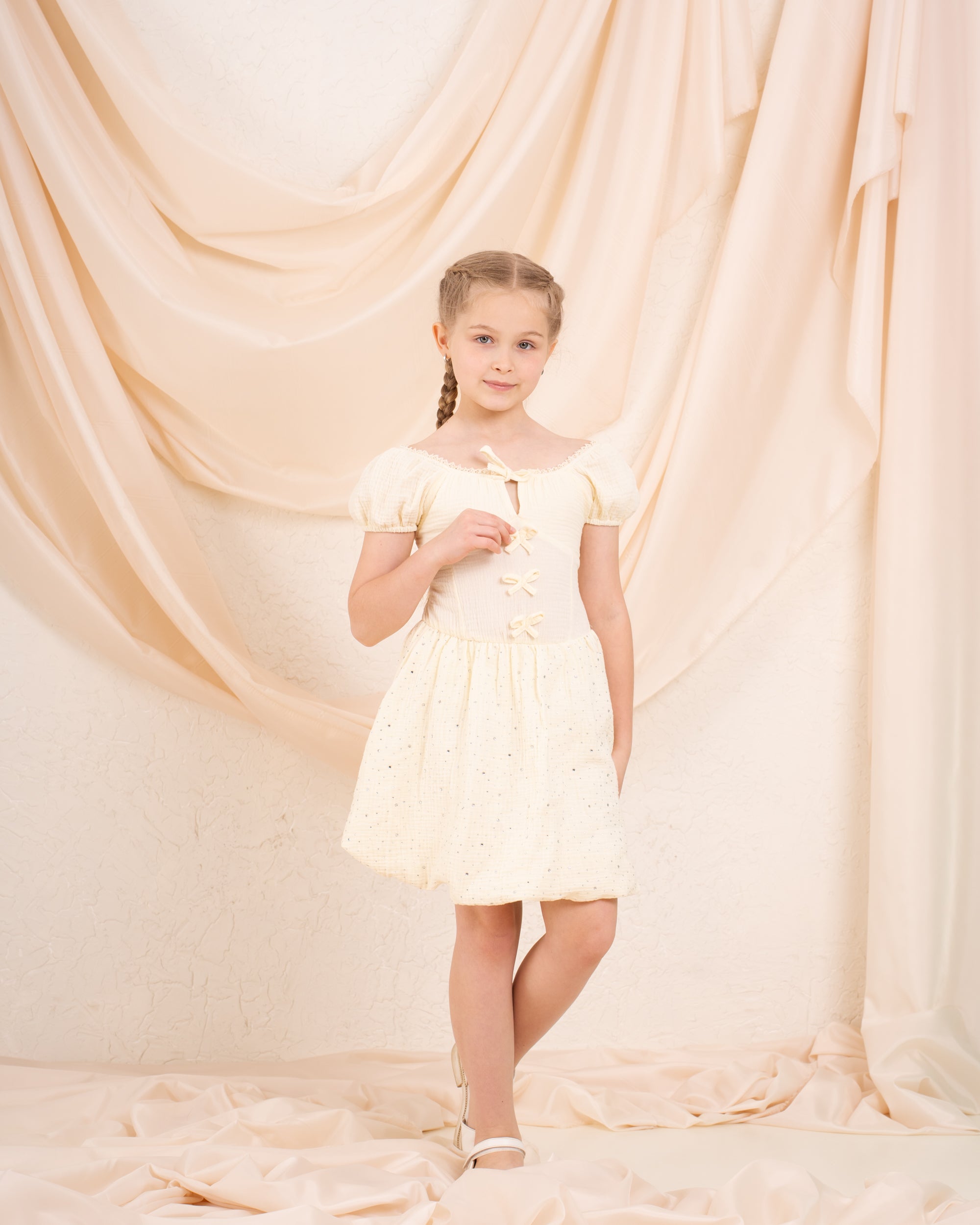 Girl puff ball corset dress