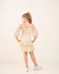 Girl lace ruffle dress