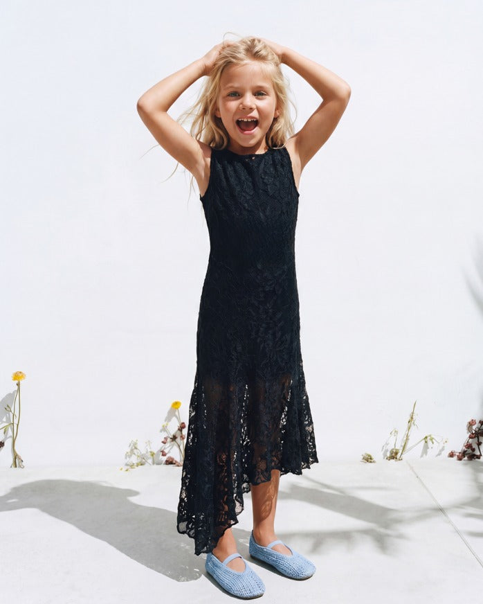 Girl maxi high low lace dress