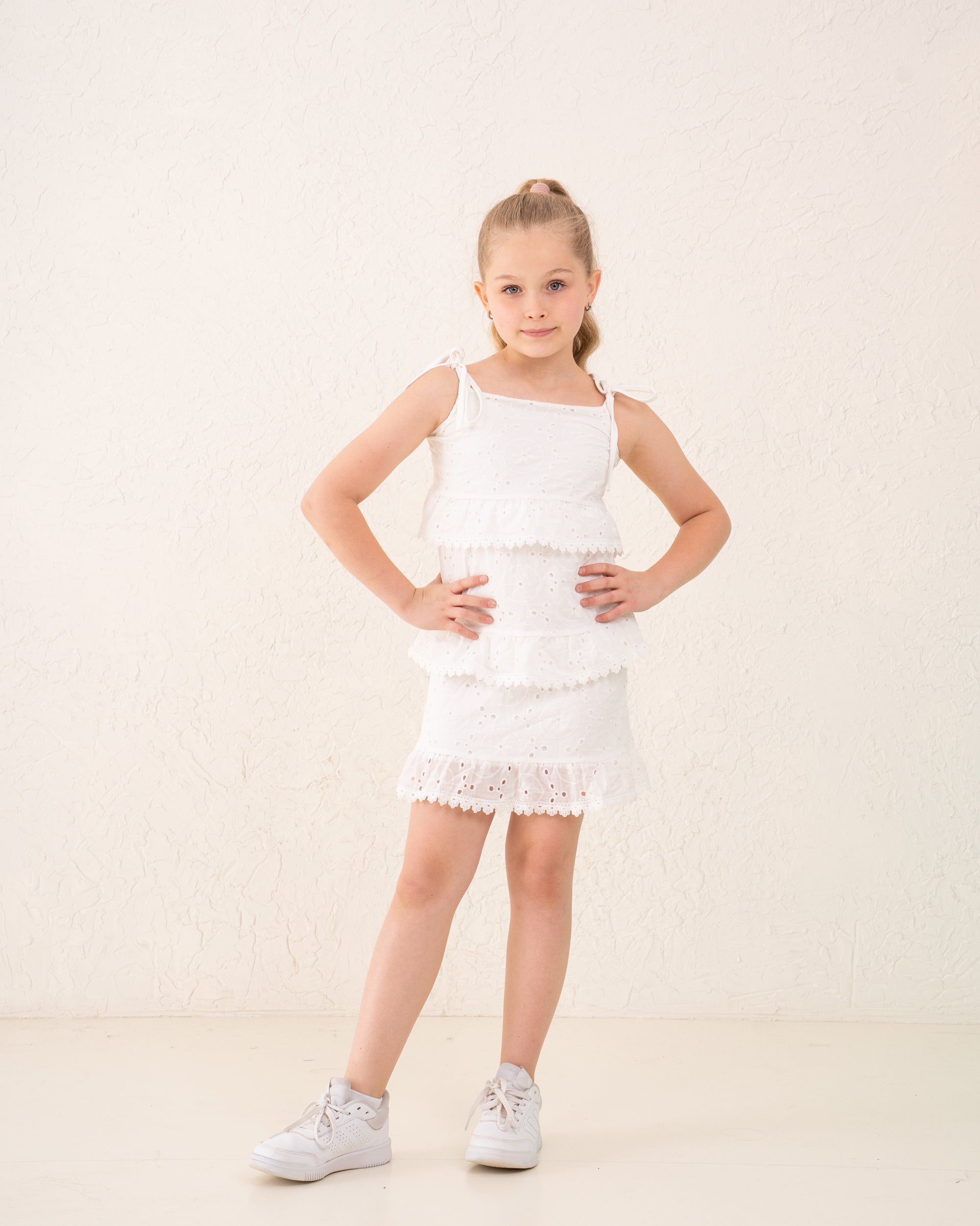 Kids’ Gingham Ruffle Dress