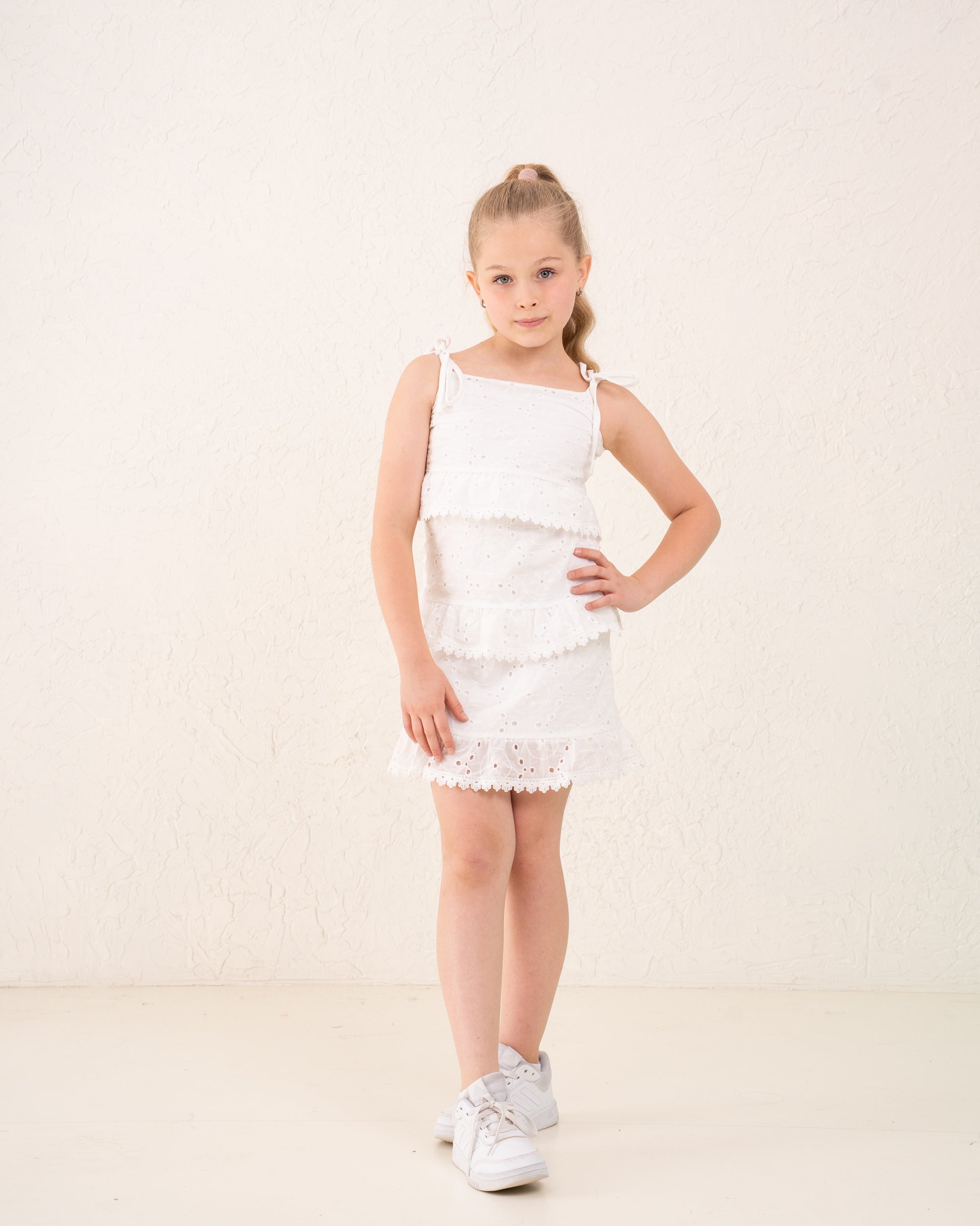 Kids’ Gingham Ruffle Dress