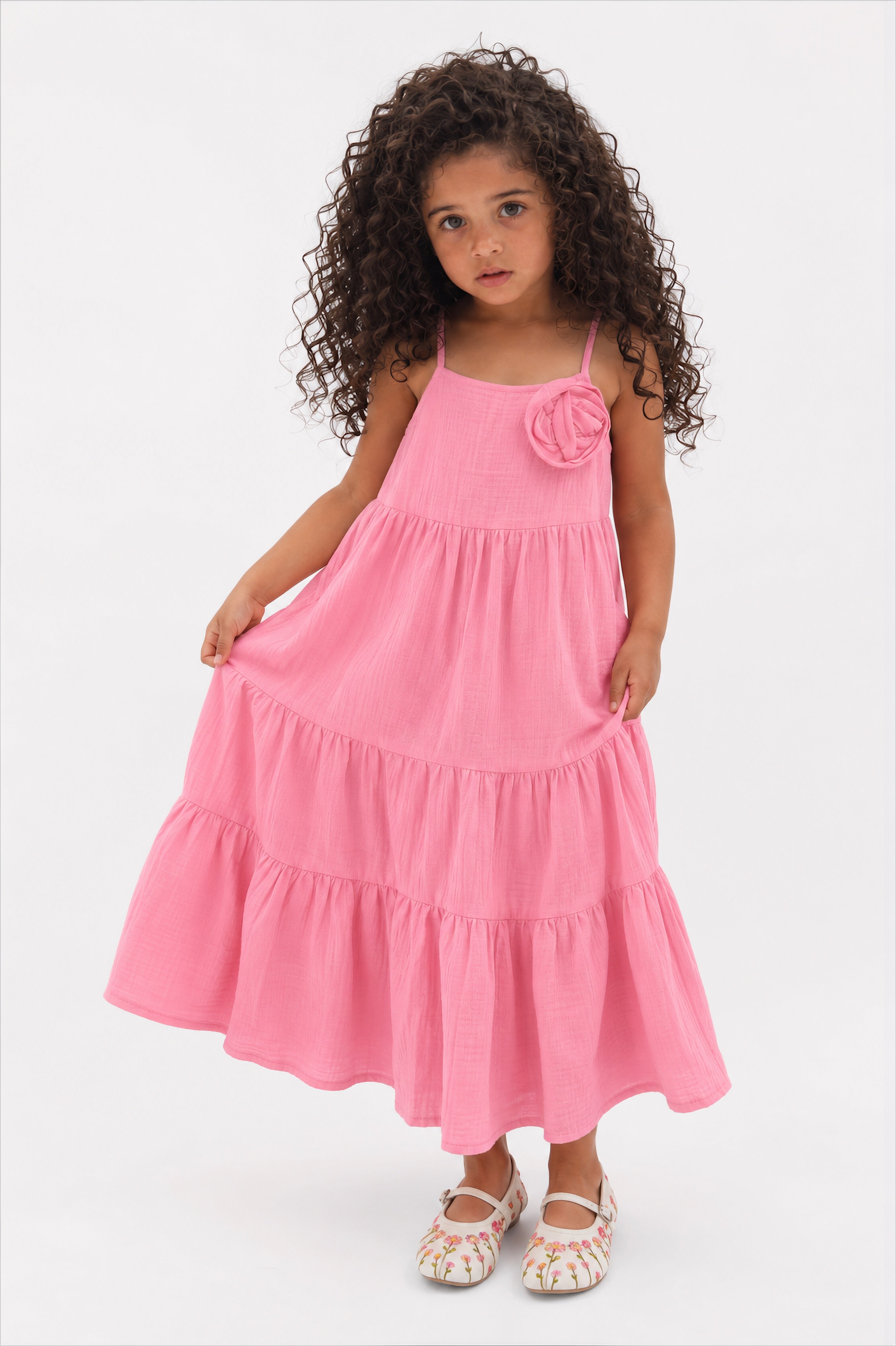 Girl cotton maxi dress