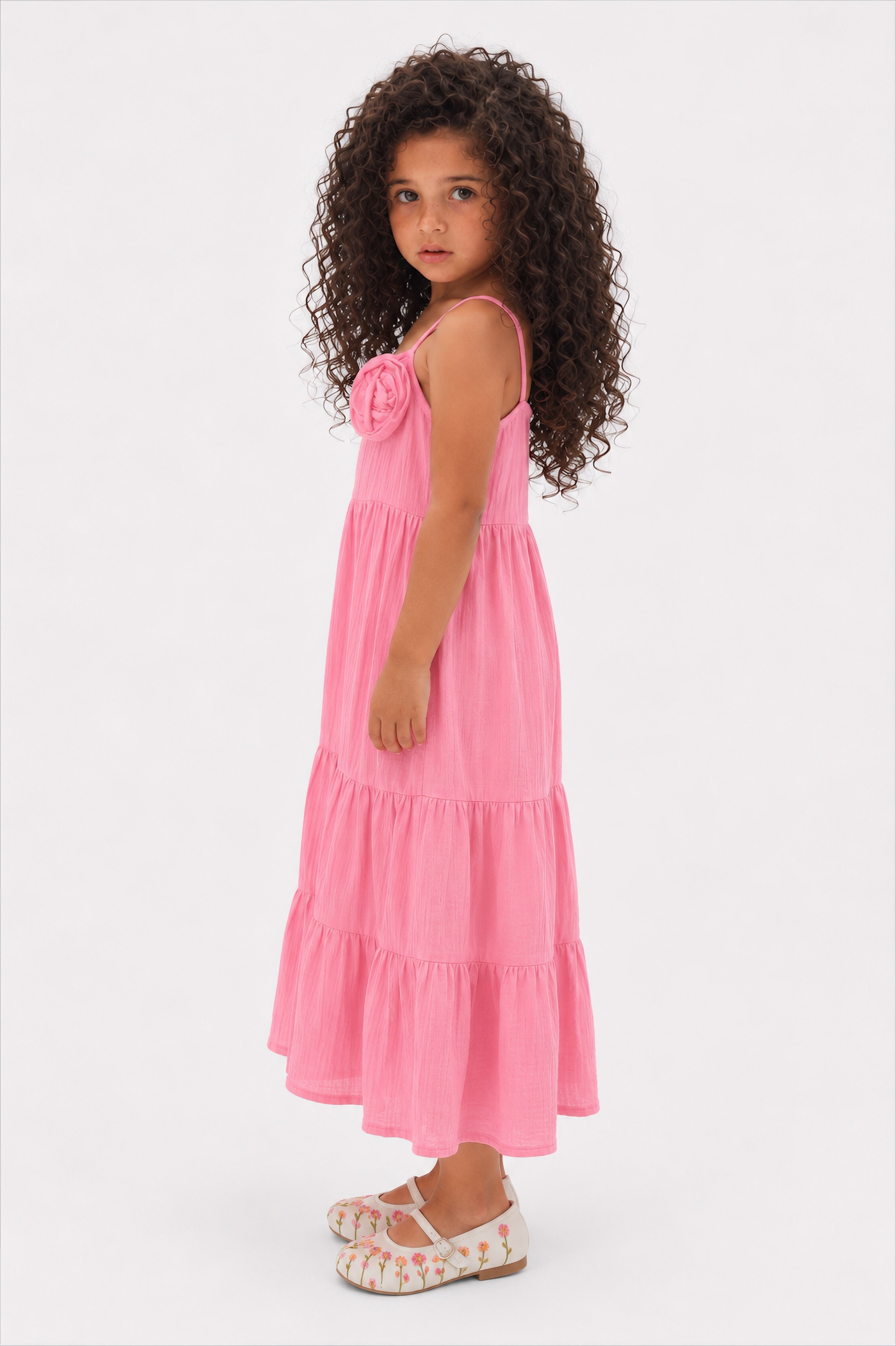 Girl cotton maxi dress