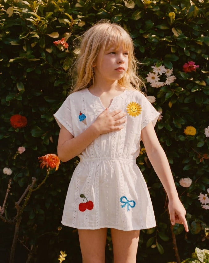 Girl embroidery beach dress