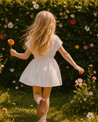 Girl embroidery beach dress