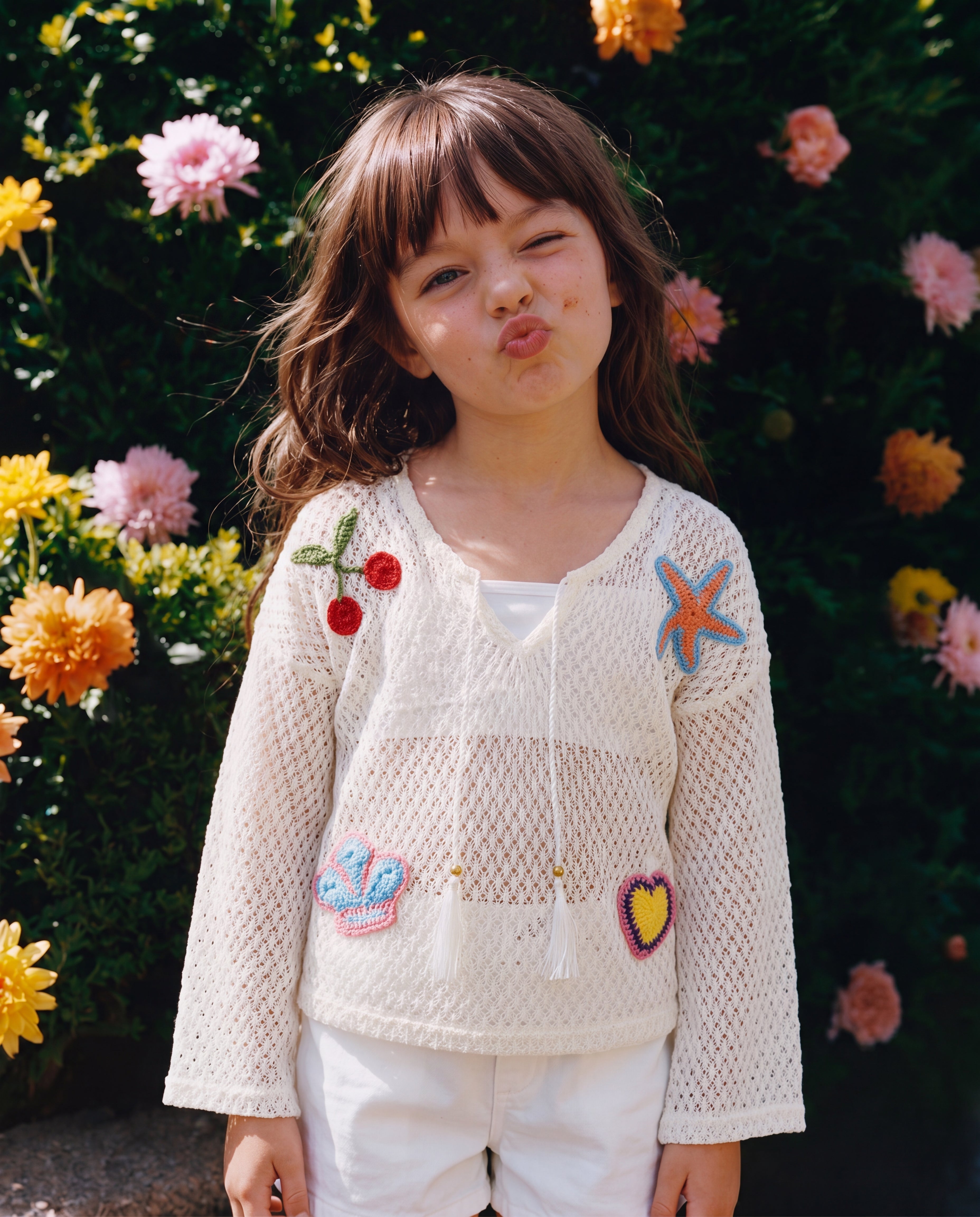 Girl cotton maxi dress
