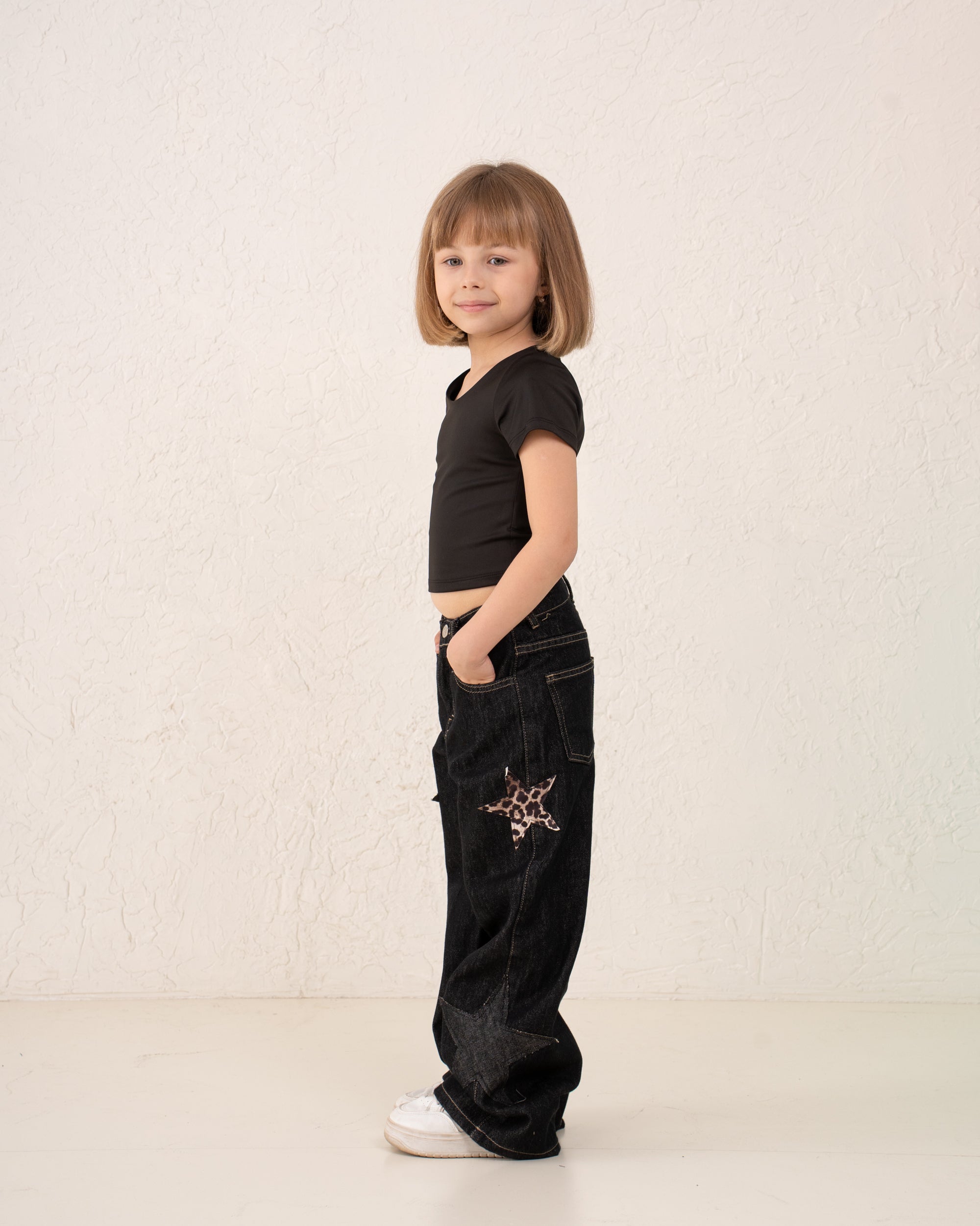 Stars Leopard Denim Pants