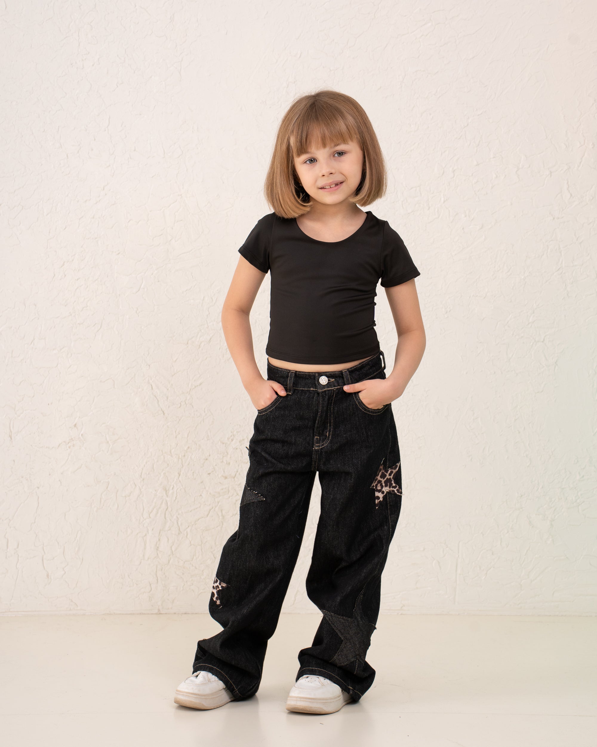 Stars Leopard Denim Pants